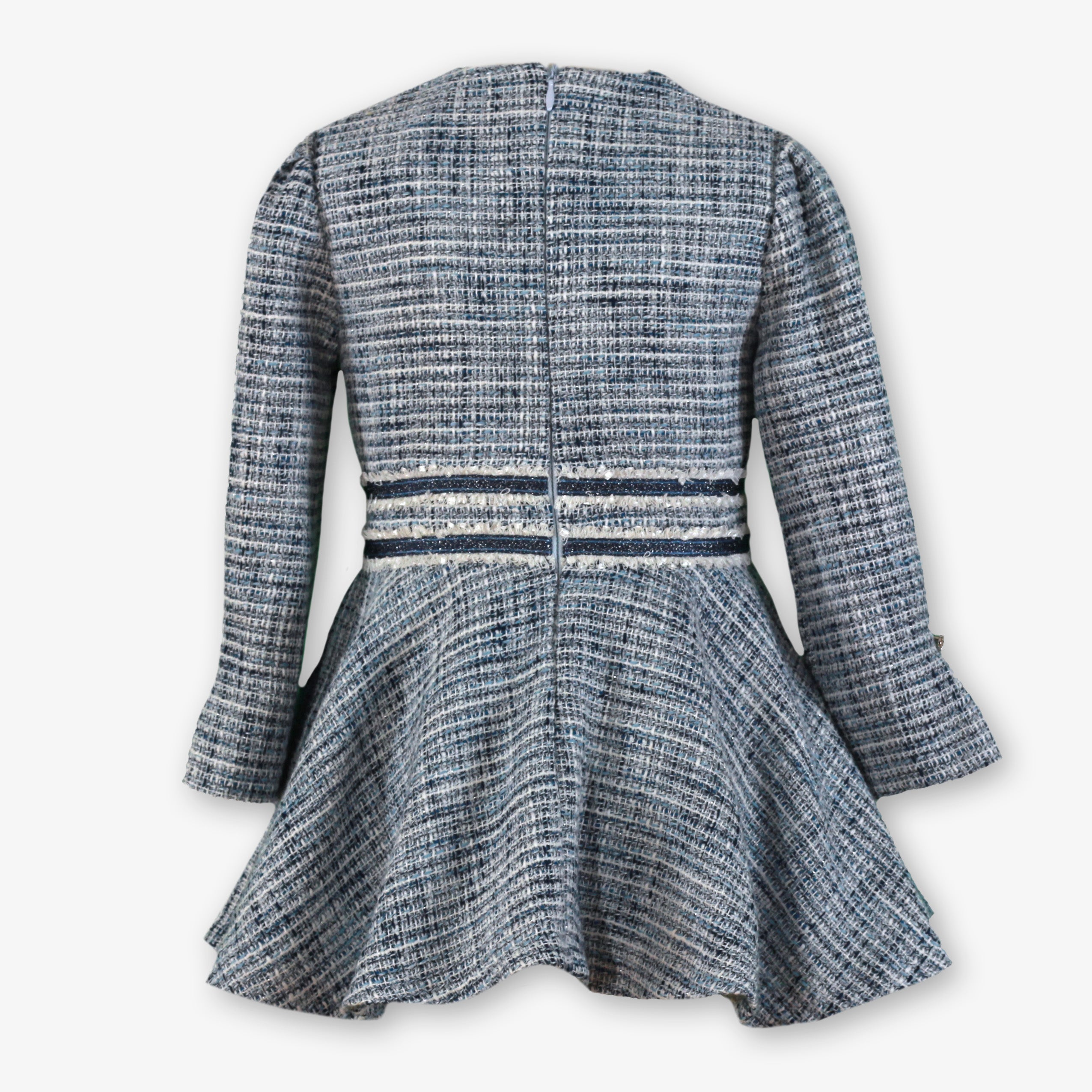Miranda AW25 PRE - ORDER - Girl's Navy Tweed Dress Back