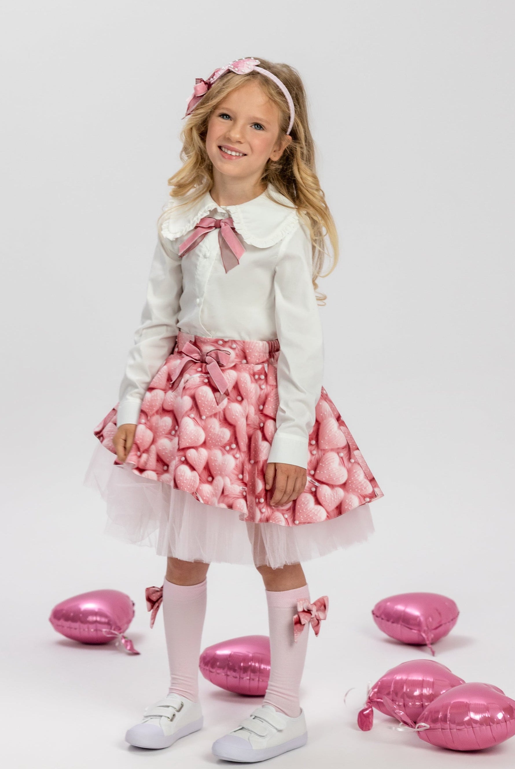 New DAGA AW26 Love Story Collection. Girls skirt and blouse set.