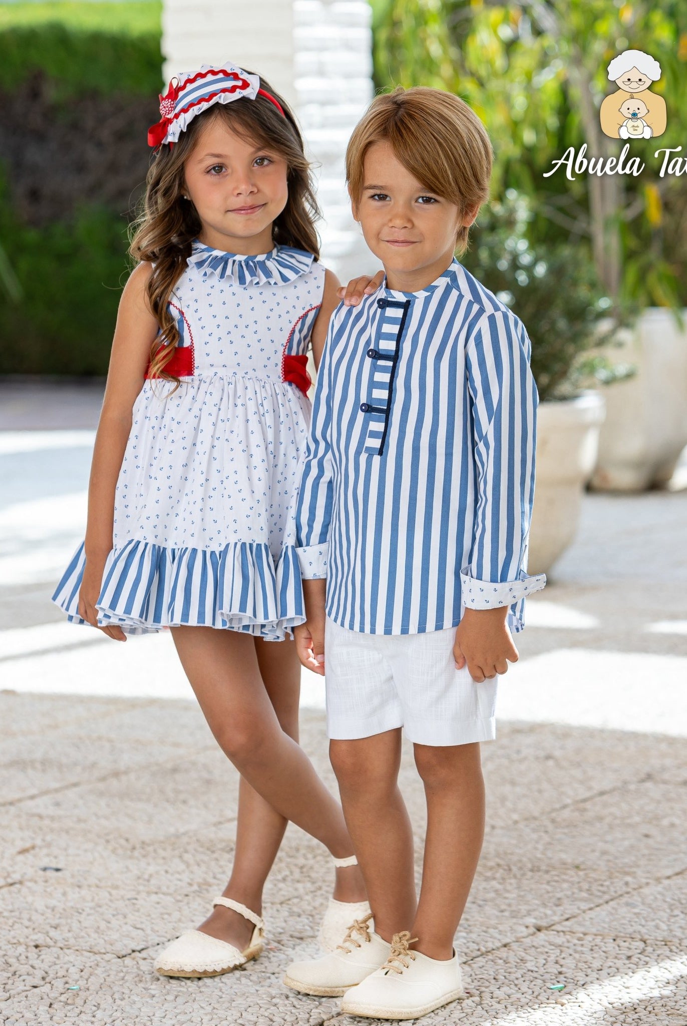 Abuela Tata SS26 Navy, White & Red Collection for girls, boys and babies