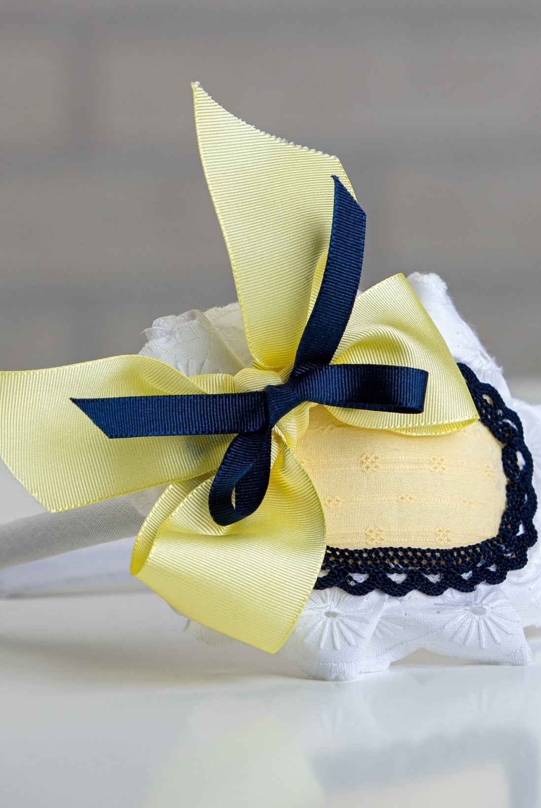 Abuela Tata SS26 girls yellow headpiece