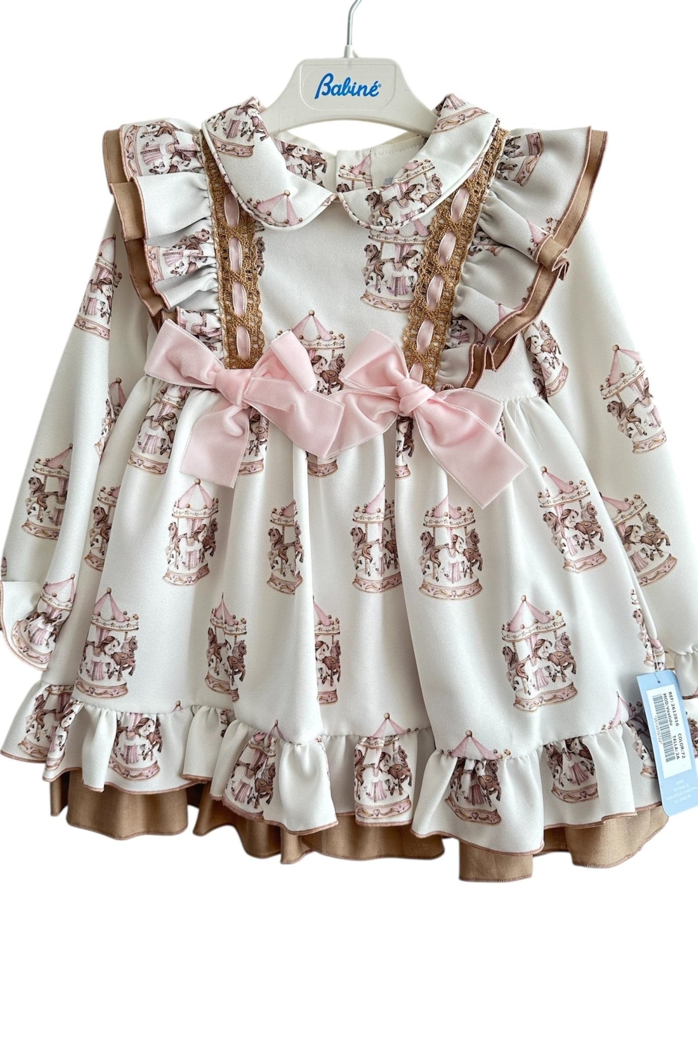 Babine AW25 - Girls Carousel Dress & Hairbow