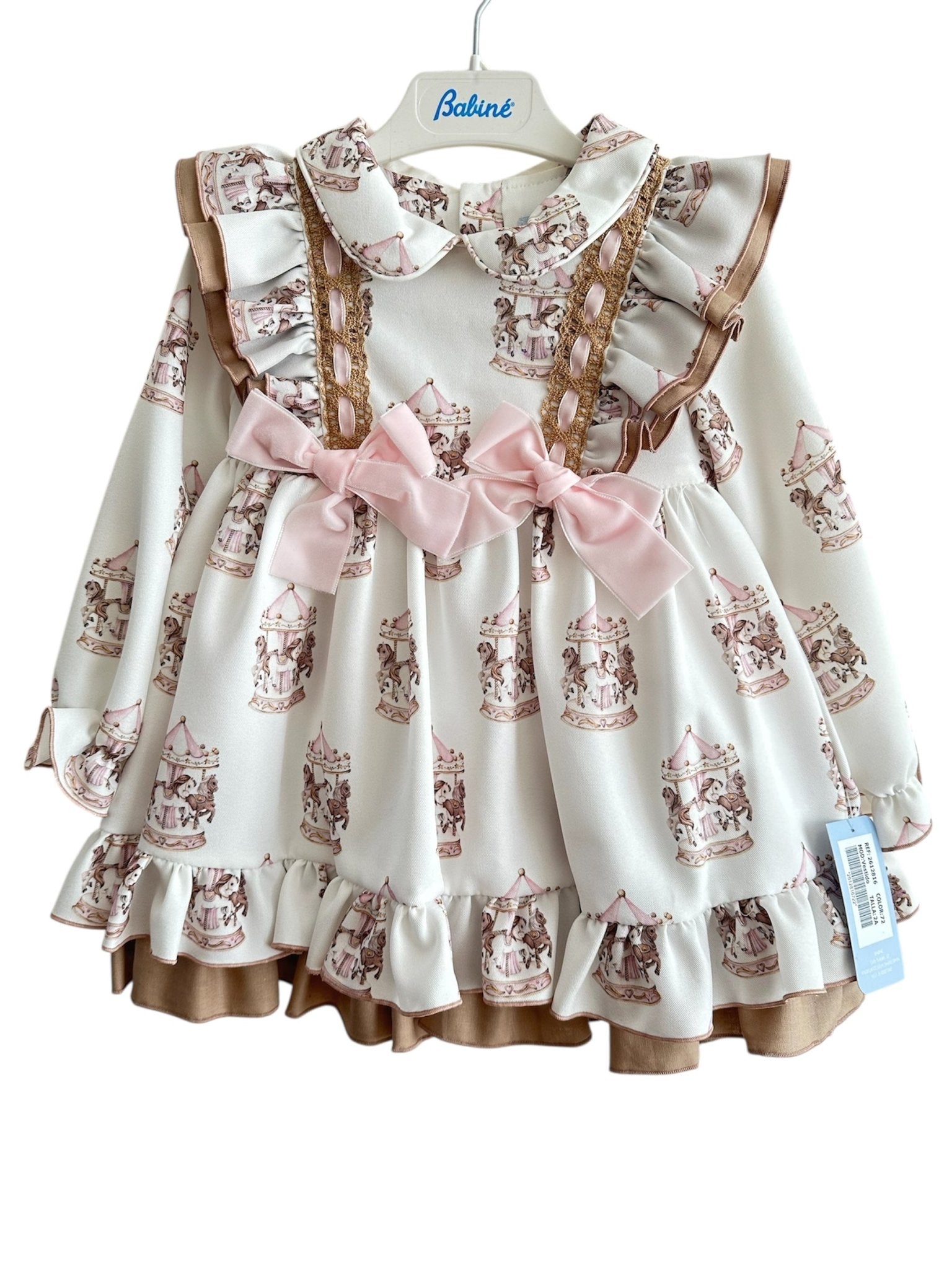 Babine AW25 - Girls Carousel Dress & Hairbow