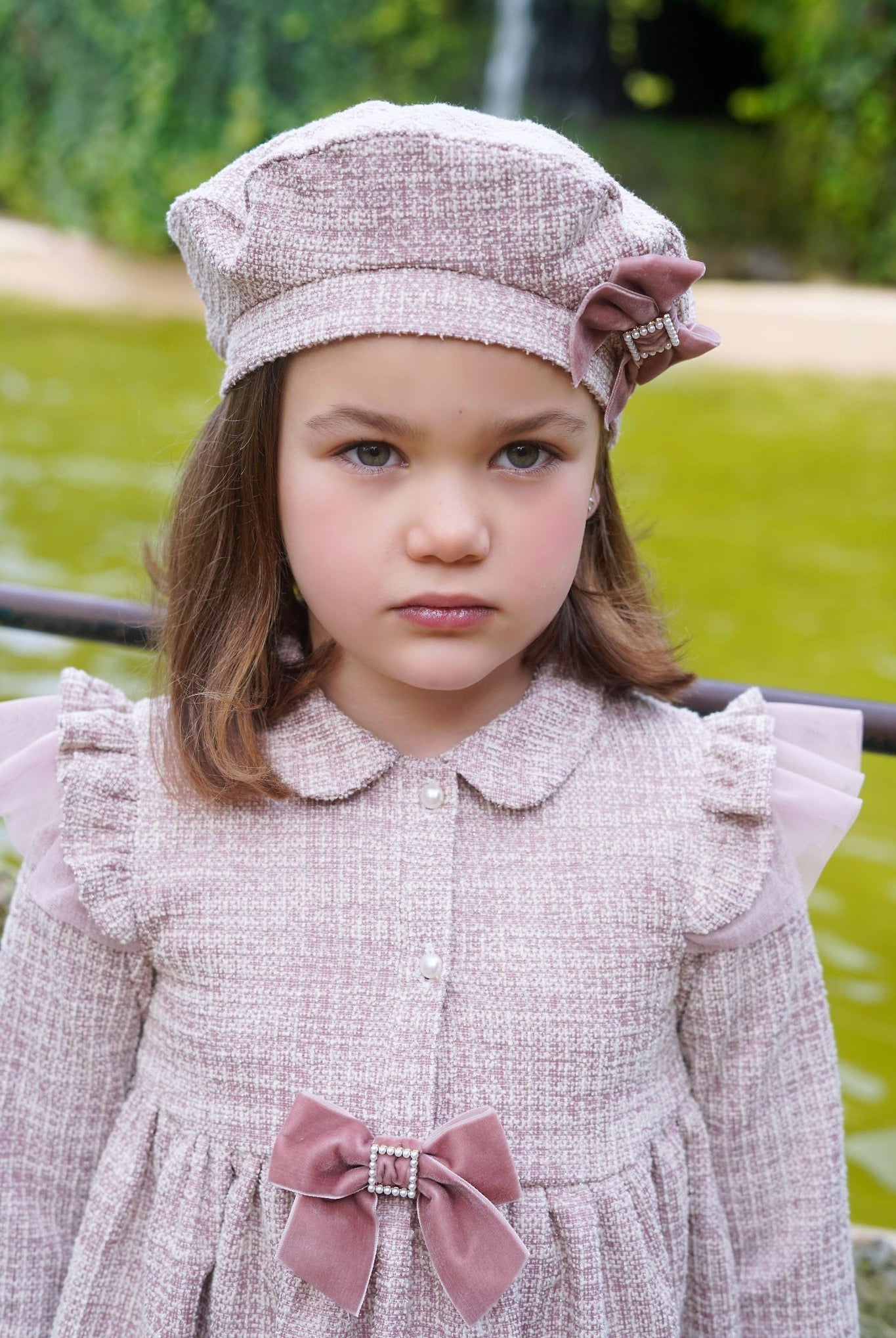 Babine AW25 PRE - ORDER - Girls Pink Tweed Hat
