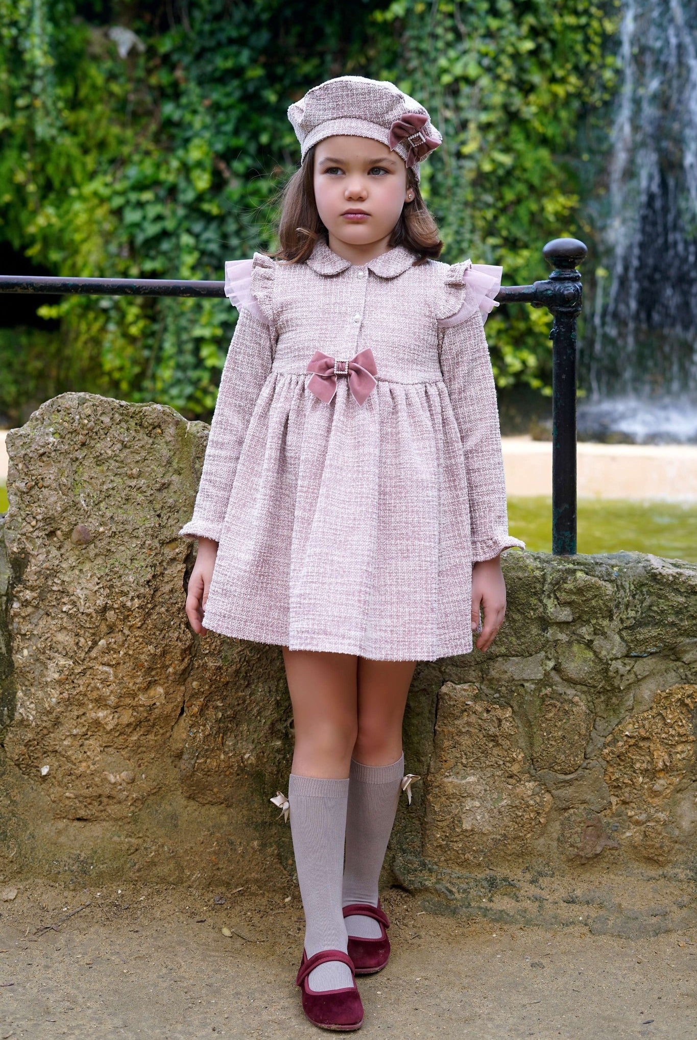 Babine AW25 PRE - ORDER - Girls Pink Tweed Hat