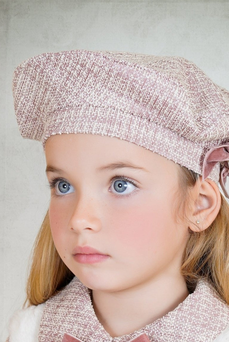 Babine AW25 PRE - ORDER - Girls Tweed Skirt Set in BLACK & PINK