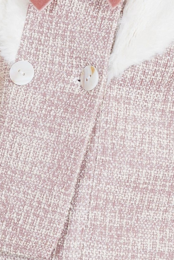 Babine AW25 PRE - ORDER - Girls Tweed Skirt Set in BLACK & PINK