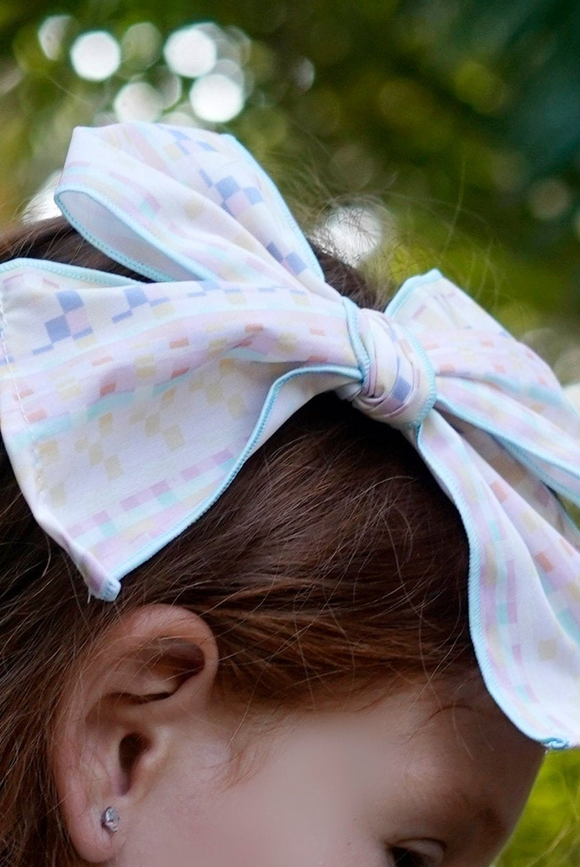 Babine SS26 - Girls Pastel Abstract Hairbow