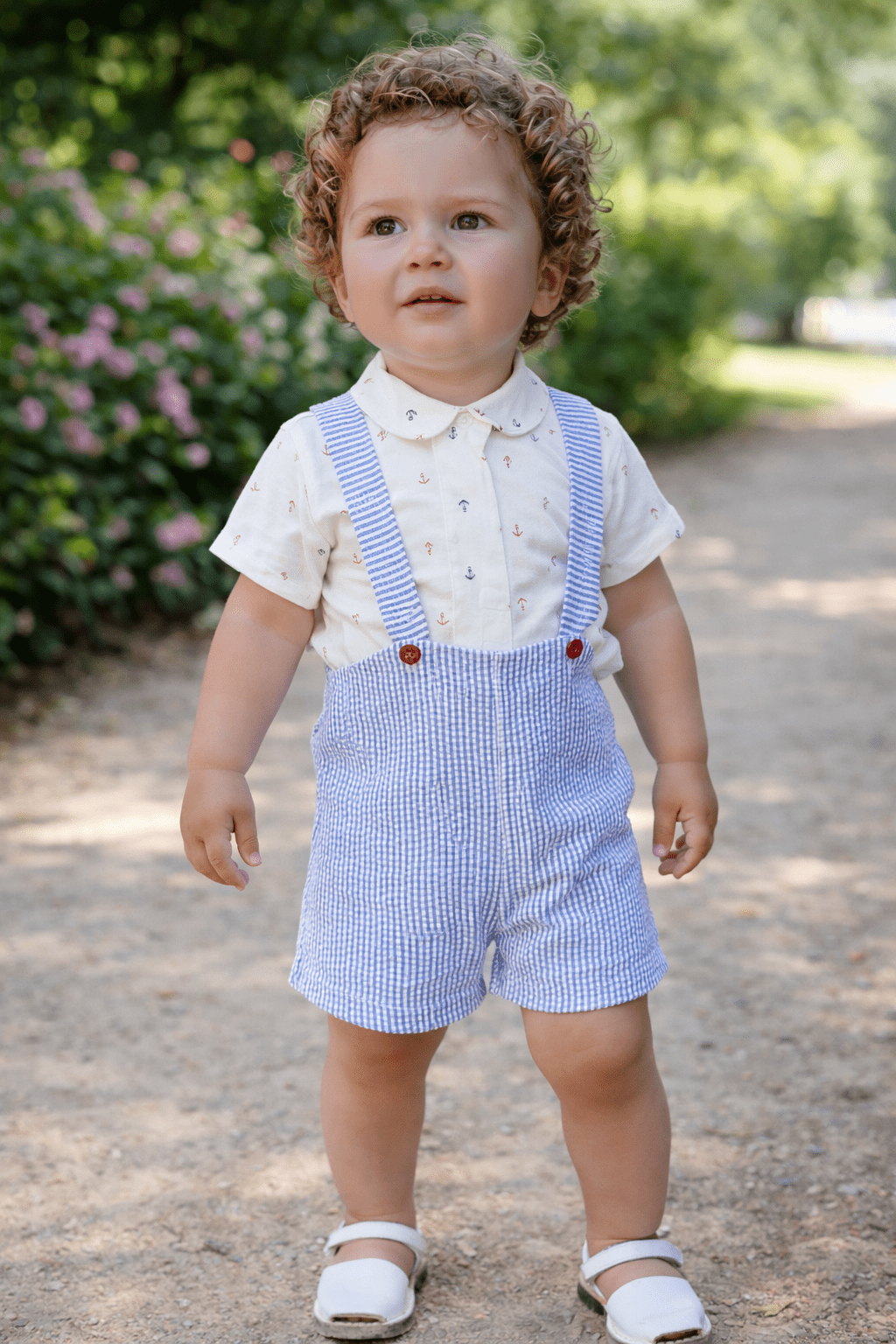 Babine SS26 PRE - ORDER - Baby Boys Anchor Collection Short Dungaree and Shirt Set