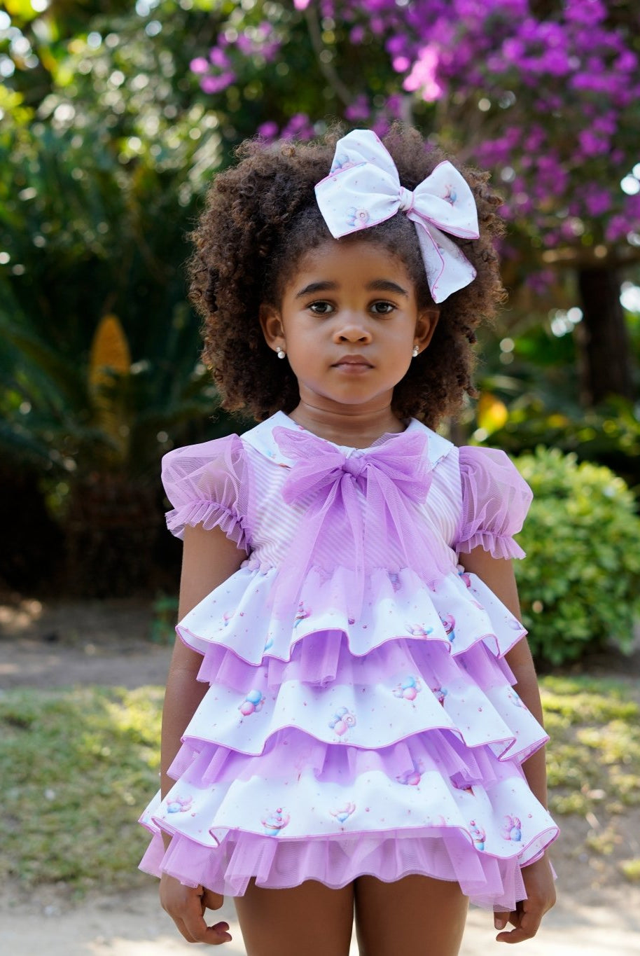 Lilac Balloon Babine SS26 Collection headpiece to match the dress.