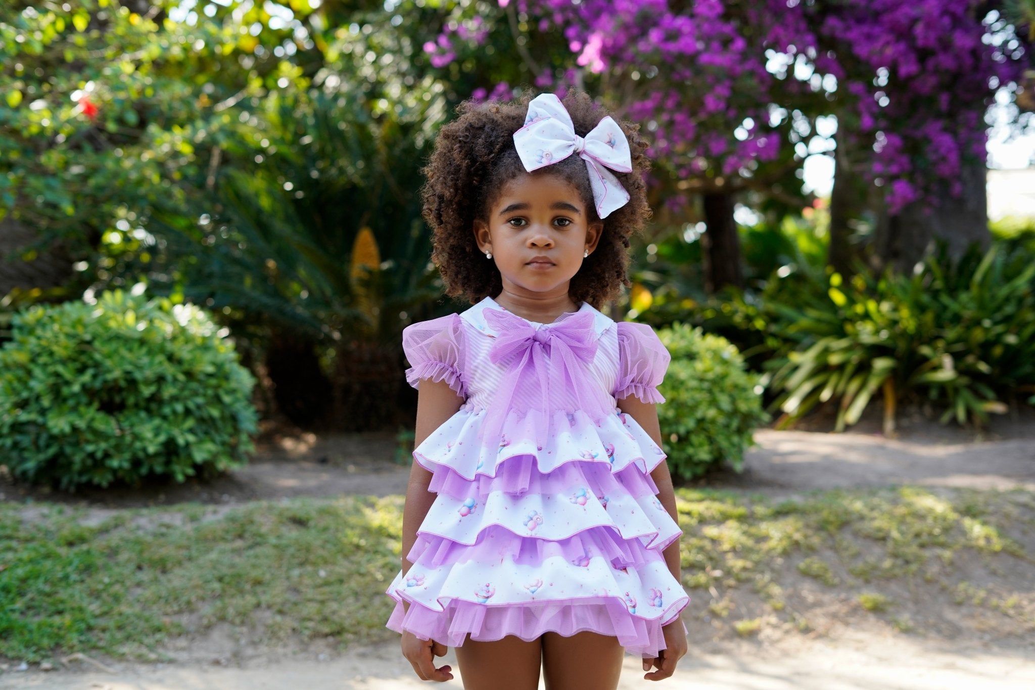 Lilac Balloon Babine SS26 Collection headpiece to match the dress.