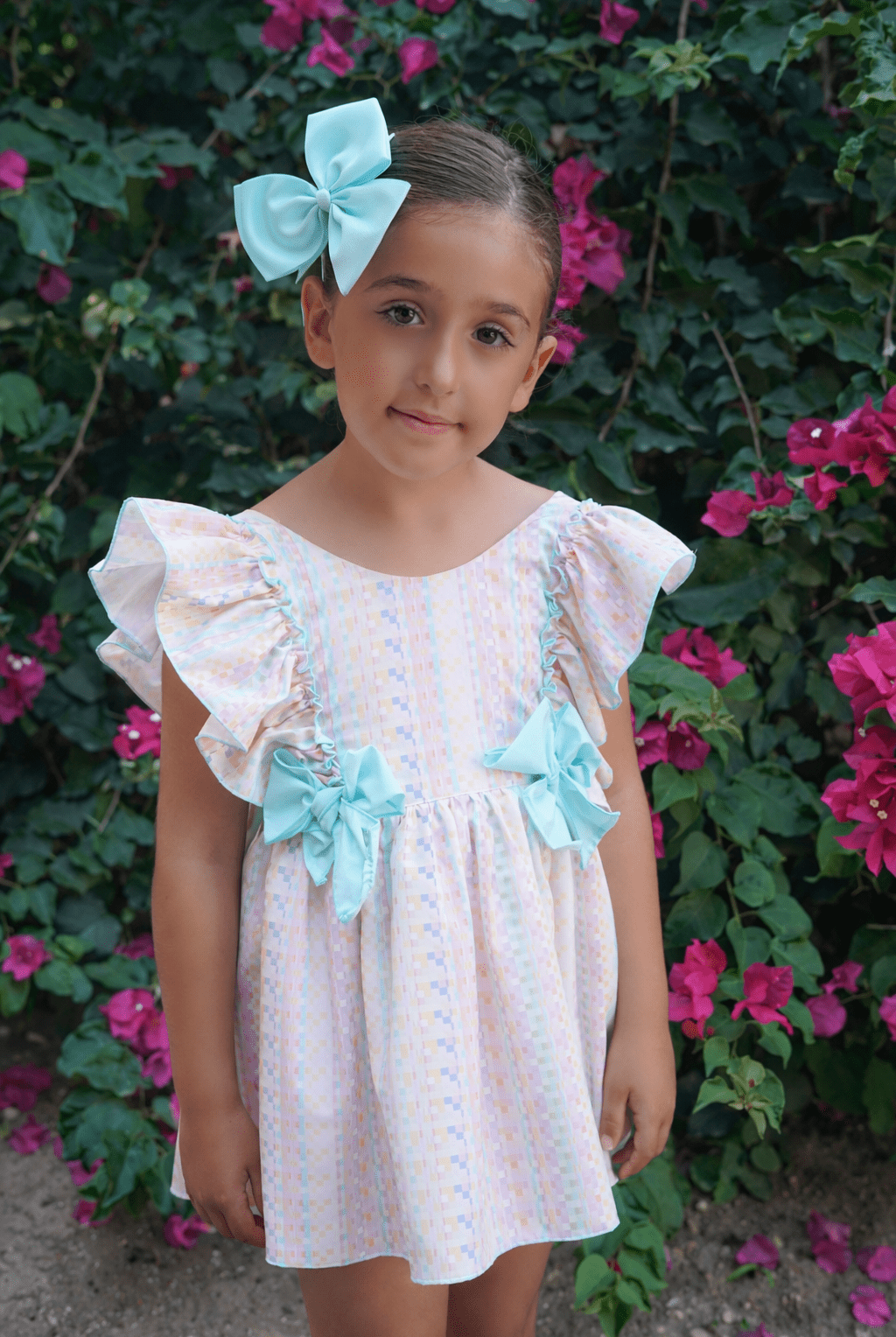 Babine SS26 PRE - ORDER - Girls Pastel Abstract Multicolour Summer Dress