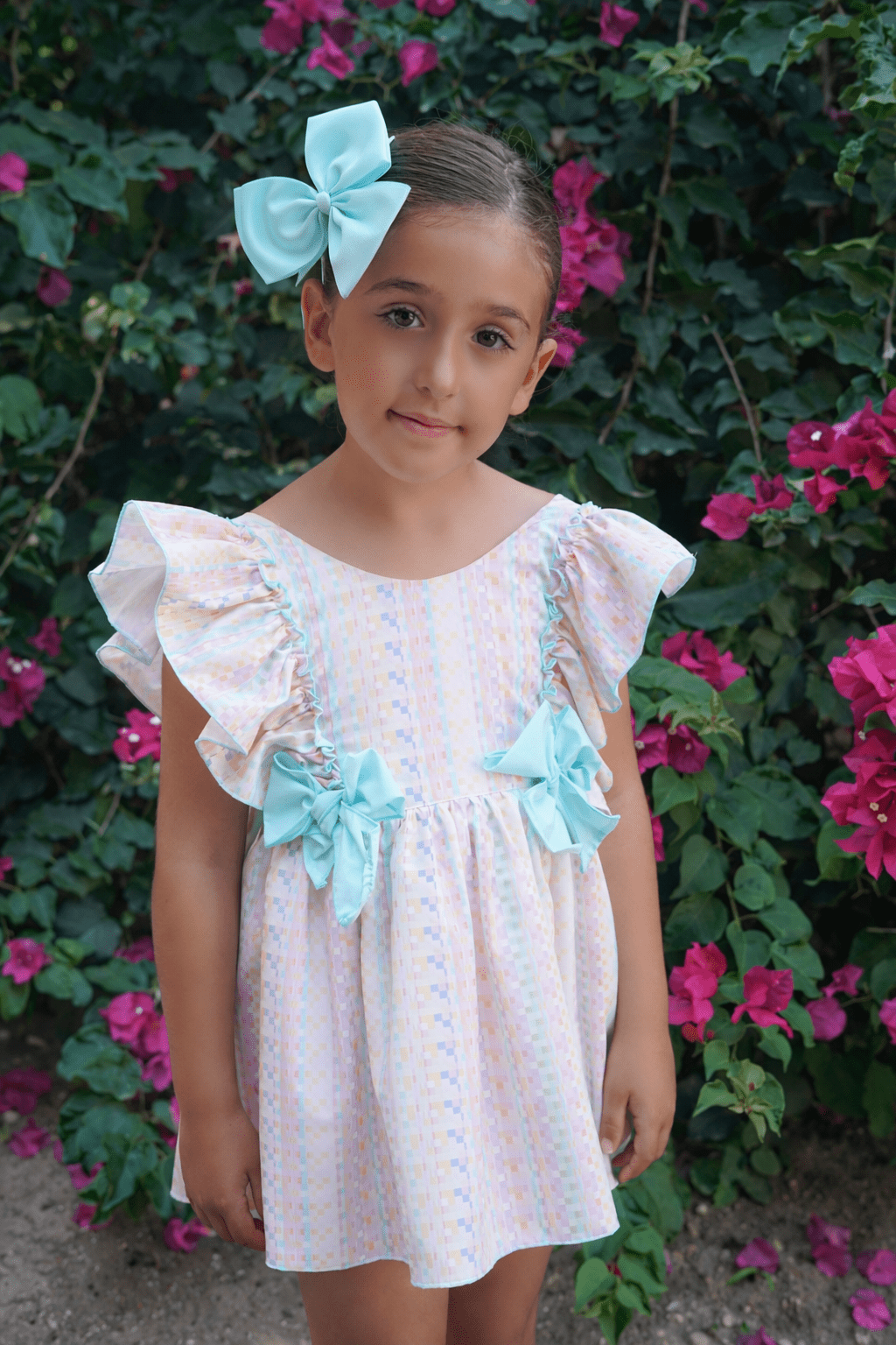 Babine SS26 PRE - ORDER - Girls Pastel Abstract Multicolour Summer Dress