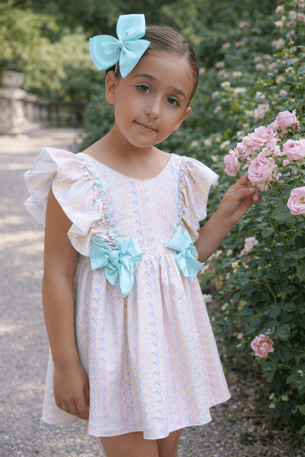 Babine SS26 PRE - ORDER - Girls Pastel Abstract Multicolour Summer Dress