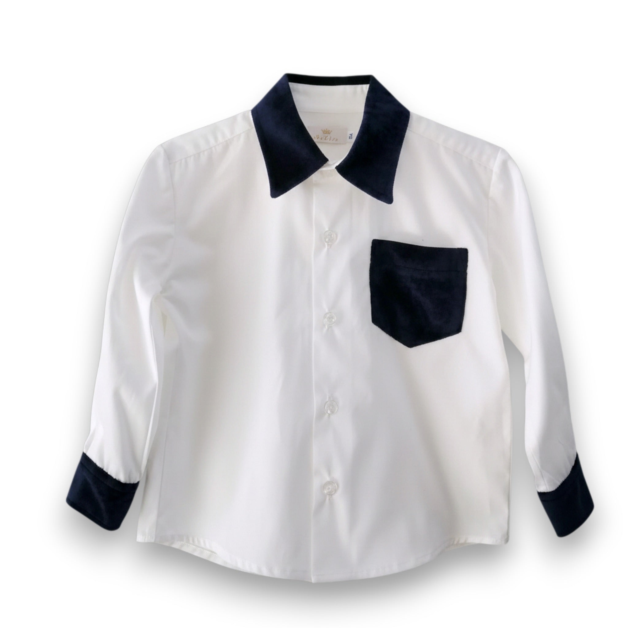 Boys Shirt with navy detail by Be Chic AW26
