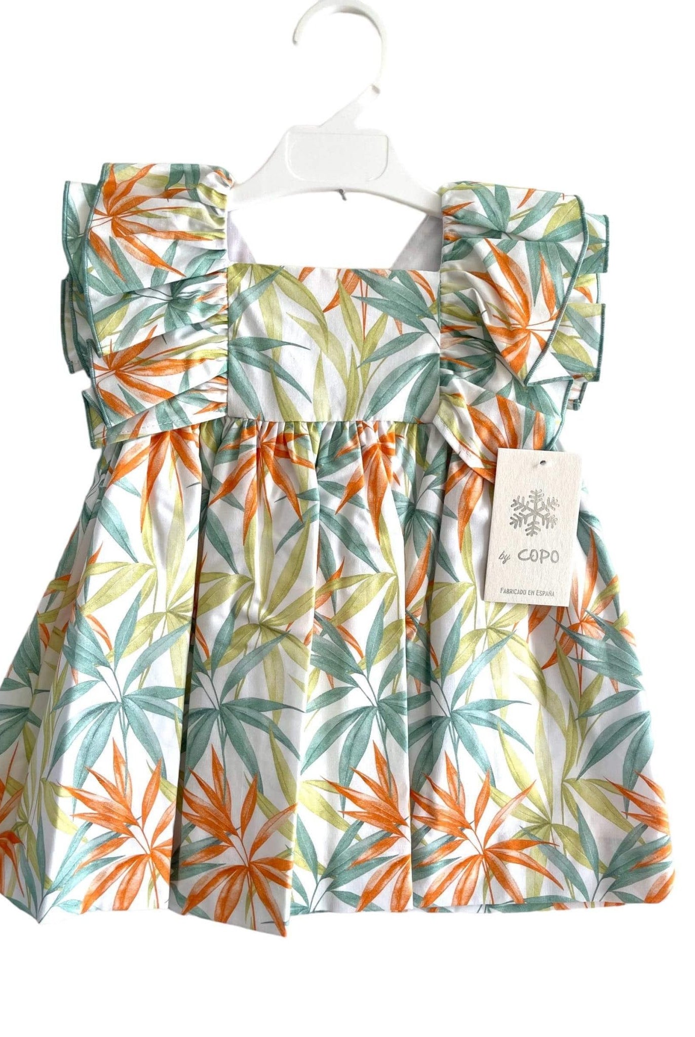 CLEARANCE DEAL - El Copo / La Peppa - Girls Tropical Print Girls Summer Dress - Mariposa Children's Boutique