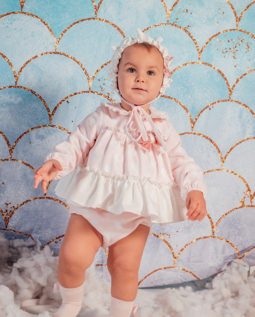 Babine AW23 - Baby Girls Fairies Dress & Knickers Set ( no bonnet ) - Mariposa Children's Boutique