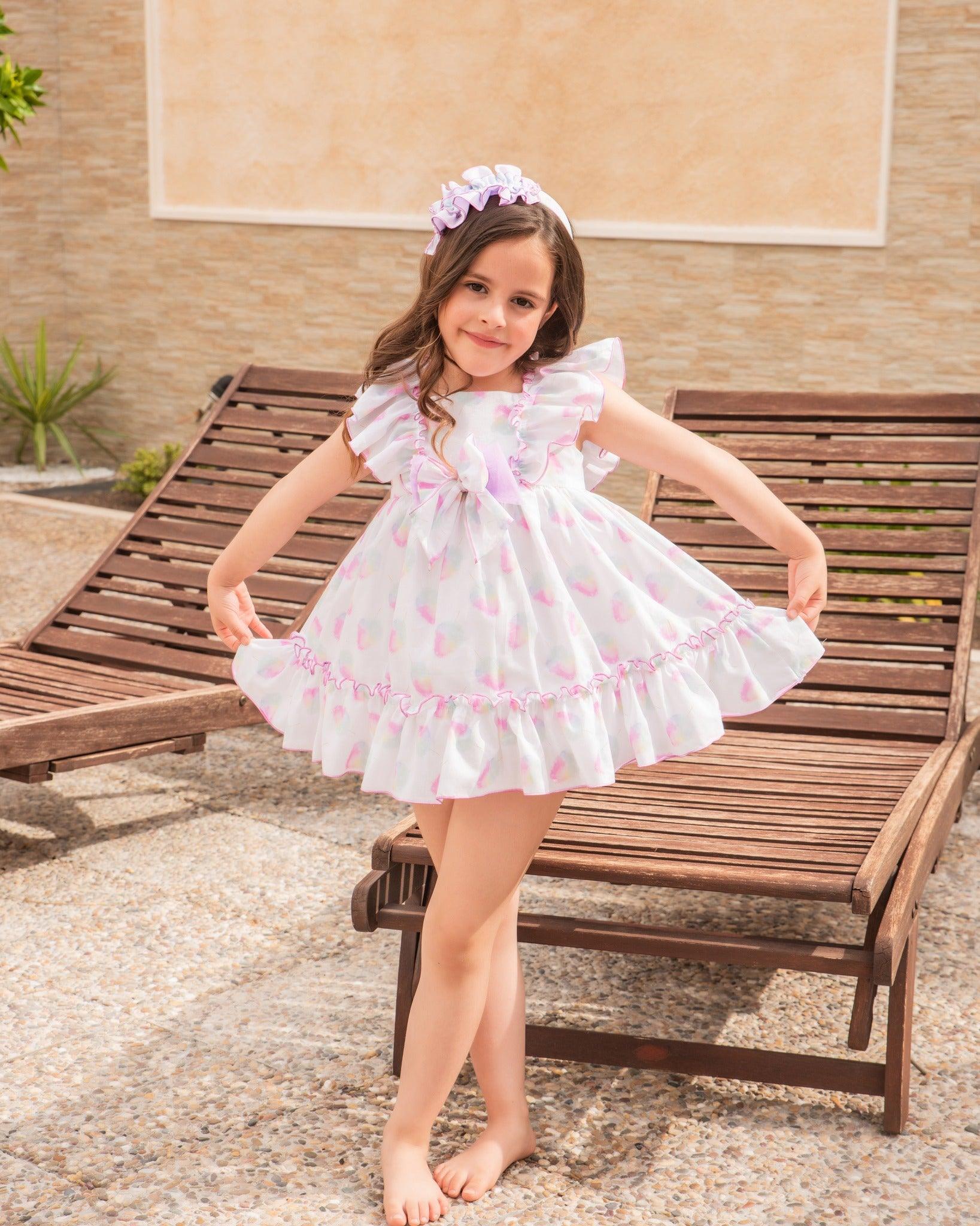 CLEARANCE SALE - Babine - Girls Candyfloss Summer Dress - Mariposa Children's Boutique