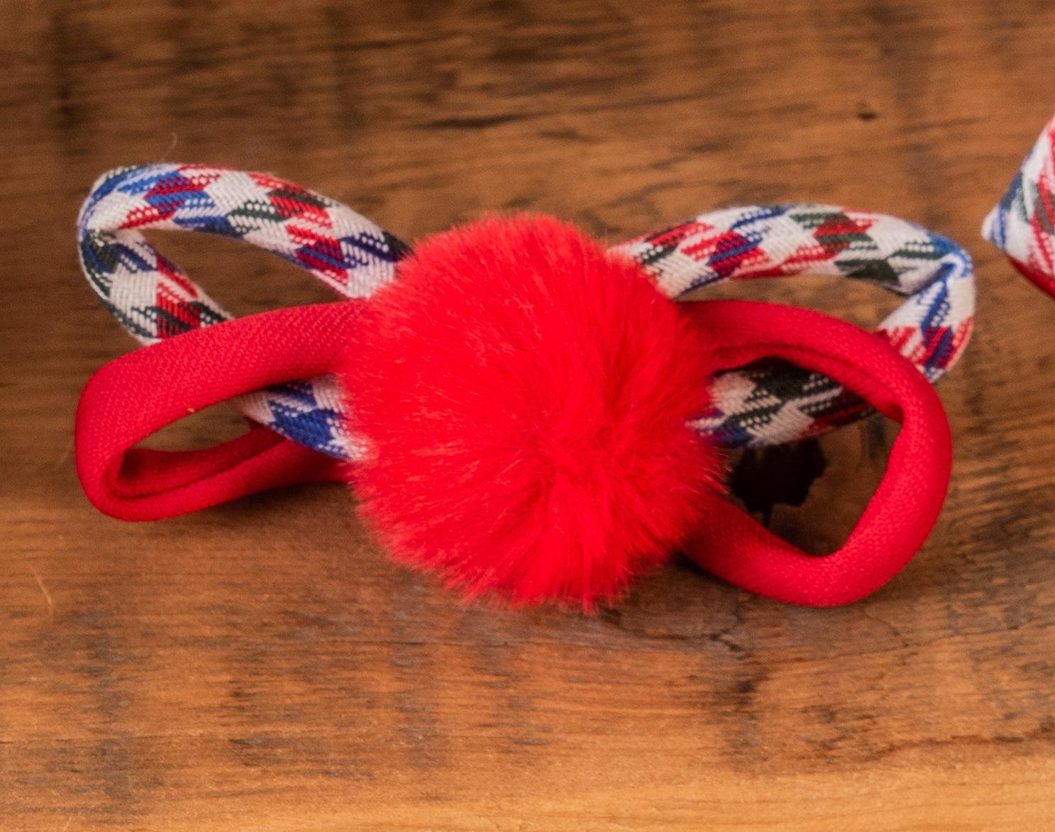 CLEARANCE SALE Babine - Girls Red & Navy Dogtooth Print Dress - Mariposa Children's Boutique