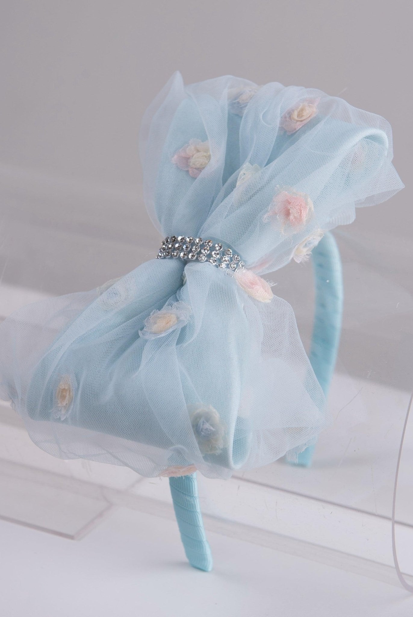 CLEARANCE SALE DAGA - Blue Tulle Madness Headpiece - Mariposa Children's Boutique
