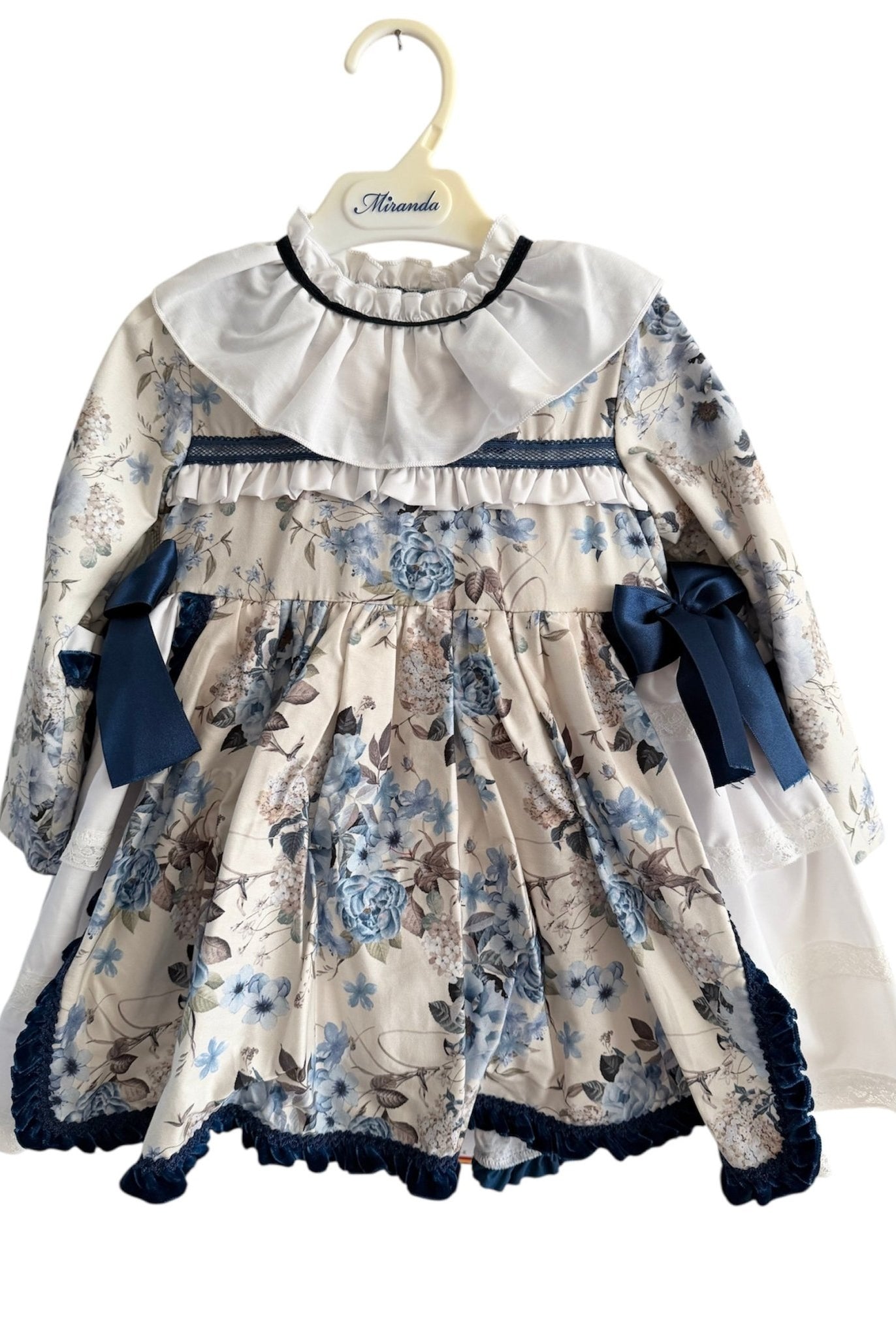 Clearance Sale - Girl's Blue Floral Print Dress