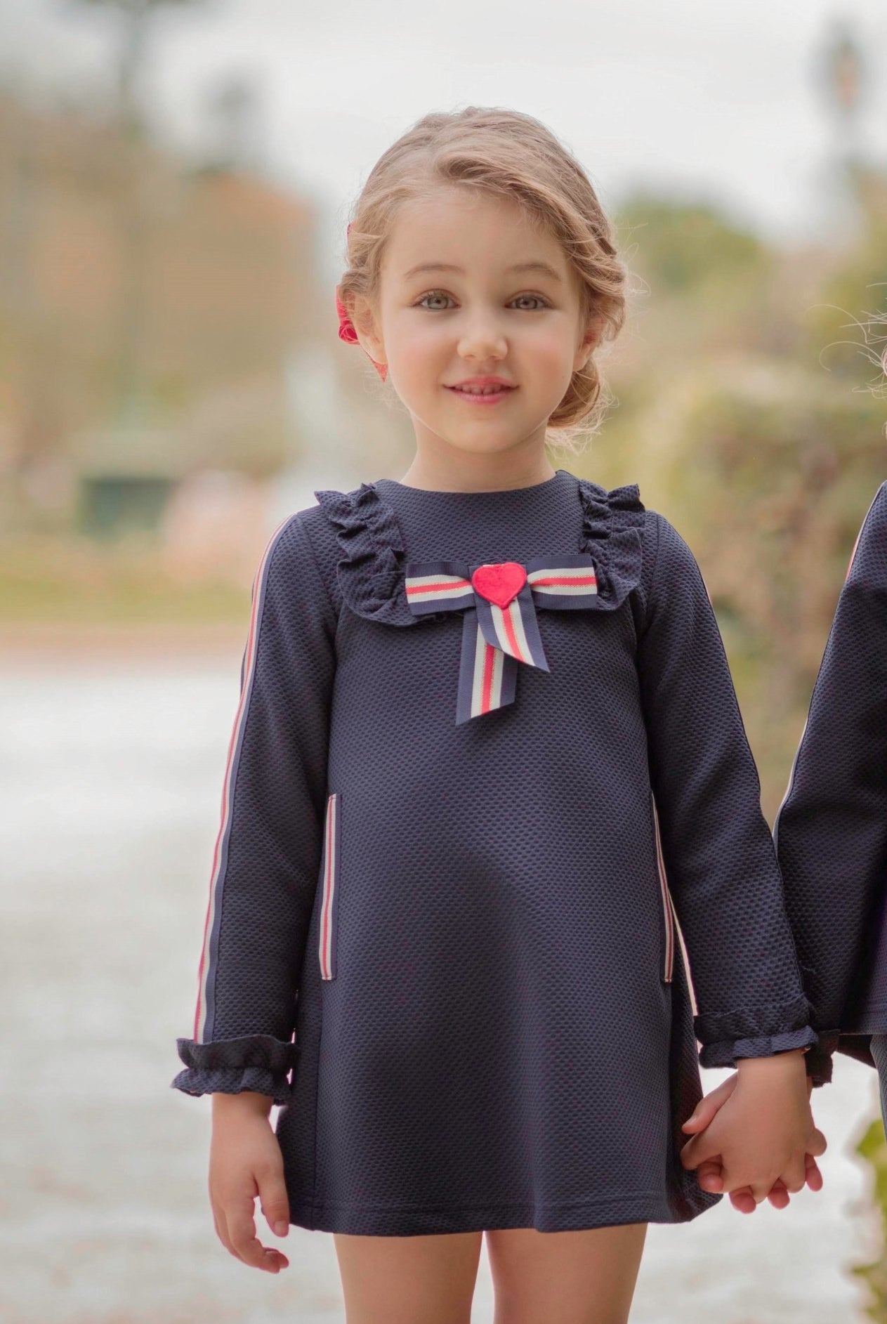 Clearance Sale - Girl's Navy & Red Dress
