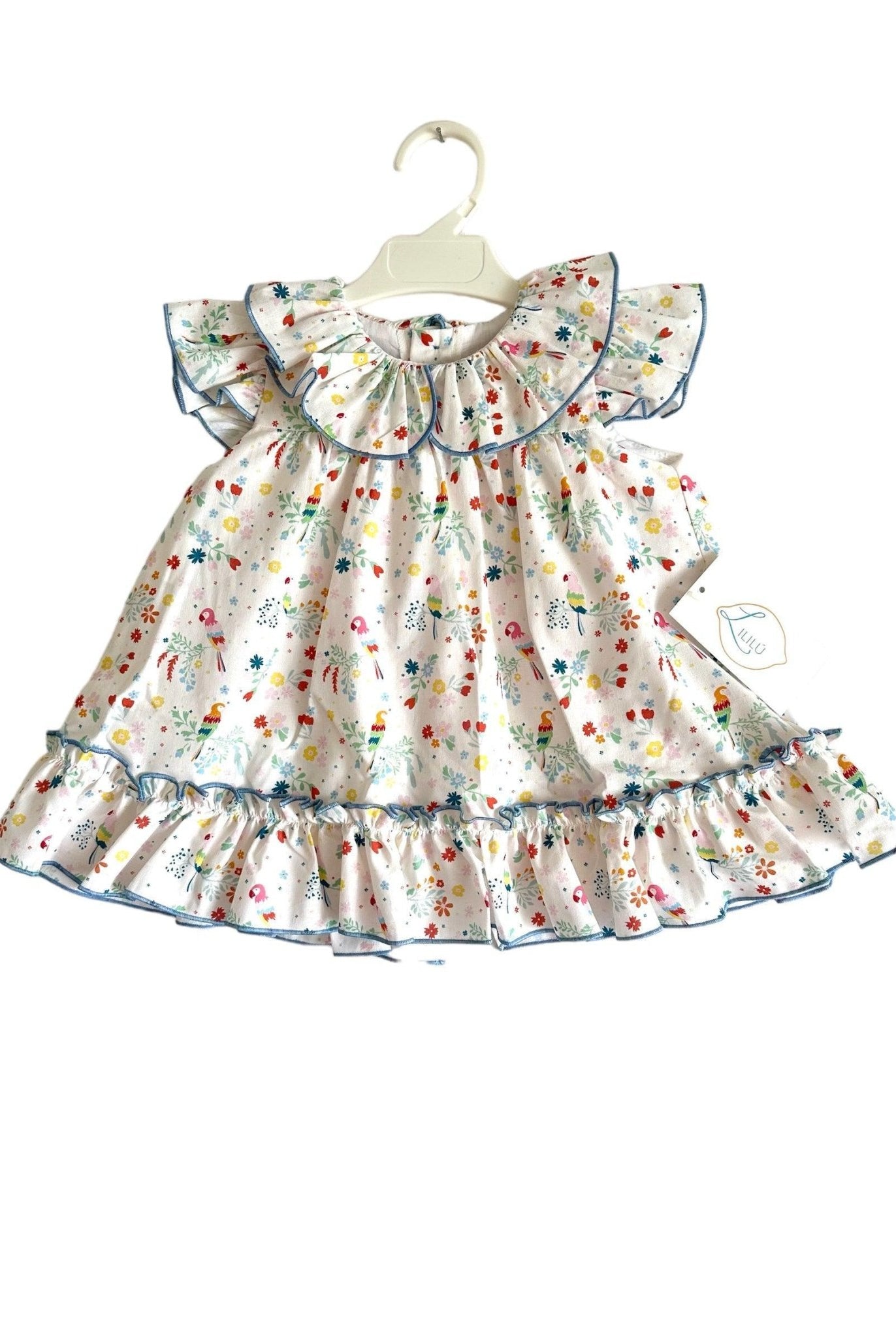 CLEARANCE SALE - Lililu by El Copo - Baby Girls Multi Colour Summer Dress with Knickers - Mariposa Children's Boutique