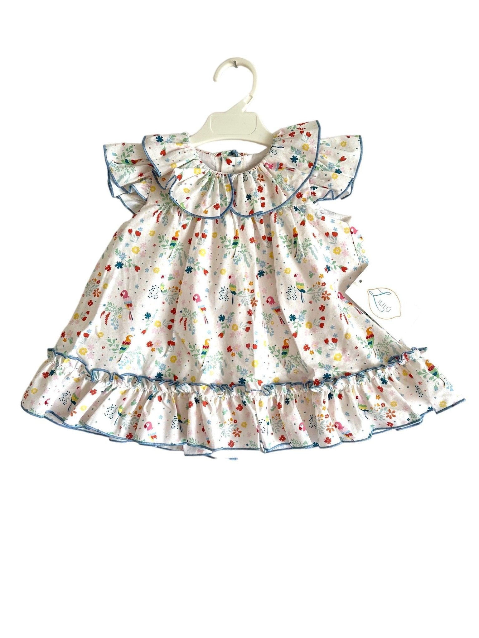 CLEARANCE SALE - Lililu by El Copo - Baby Girls Multi Colour Summer Dress with Knickers - Mariposa Children's Boutique