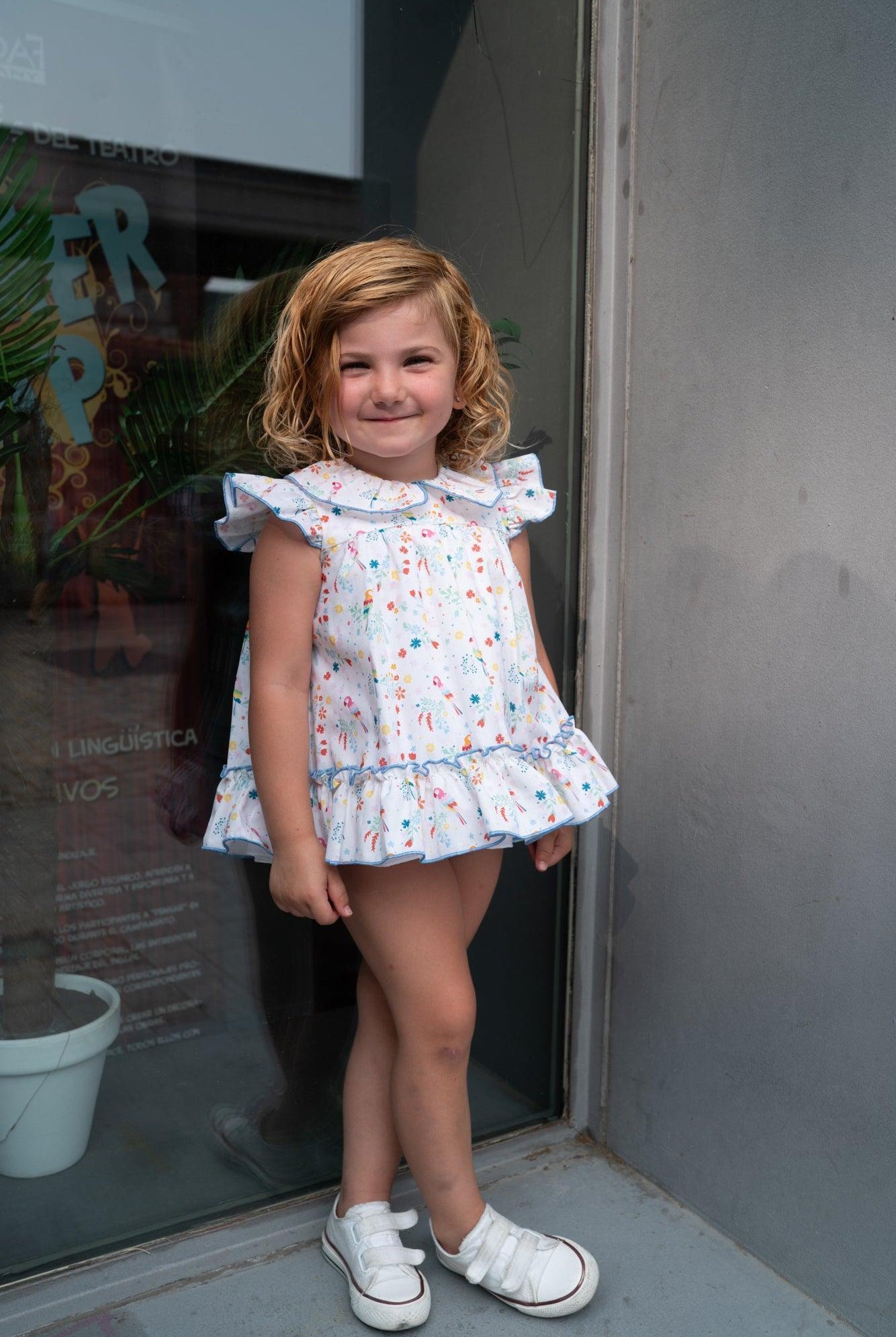 CLEARANCE SALE - Lililu by El Copo - Baby Girls Multi Colour Summer Dress with Knickers - Mariposa Children's Boutique