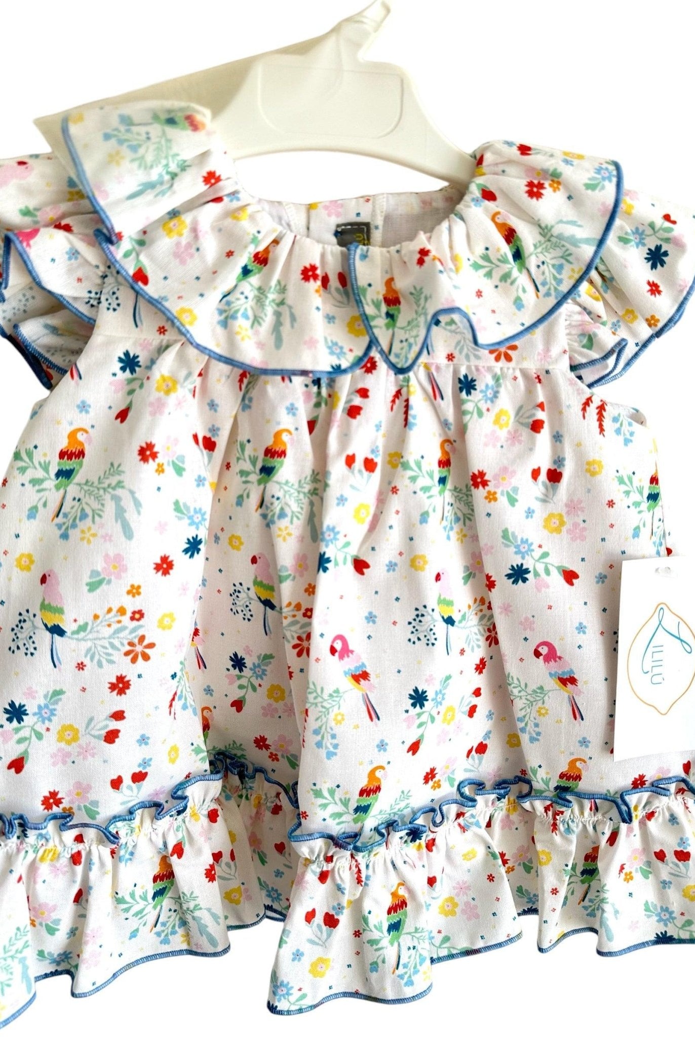 CLEARANCE SALE - Lililu by El Copo - Baby Girls Multi Colour Summer Dress with Knickers - Mariposa Children's Boutique