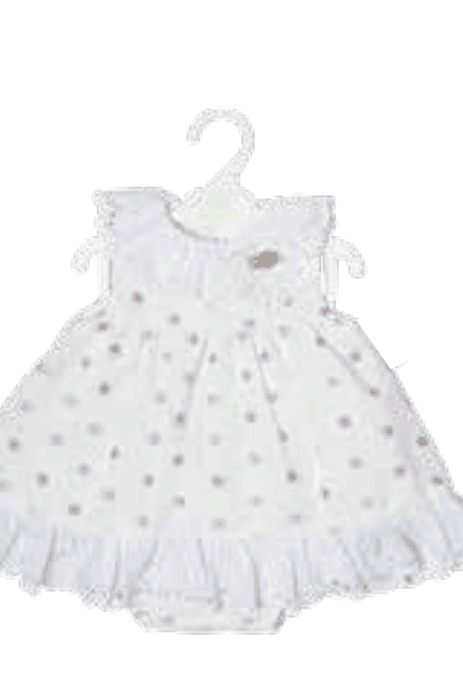 CLEARANCE SALE - Lor Miral - Baby Girls White & Pink Summer Dress & Knickers - Mariposa Children's Boutique