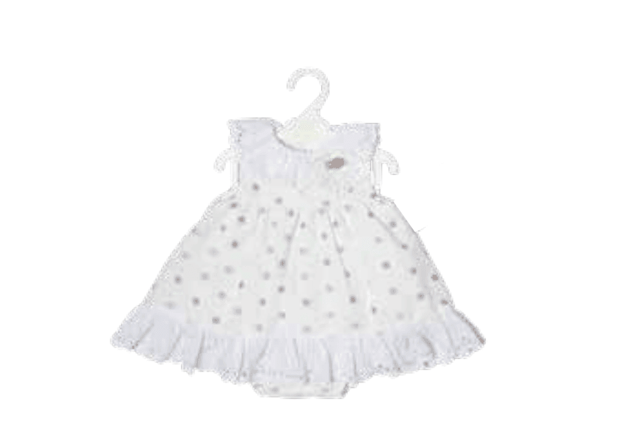 CLEARANCE SALE - Lor Miral - Baby Girls White & Pink Summer Dress & Knickers - Mariposa Children's Boutique