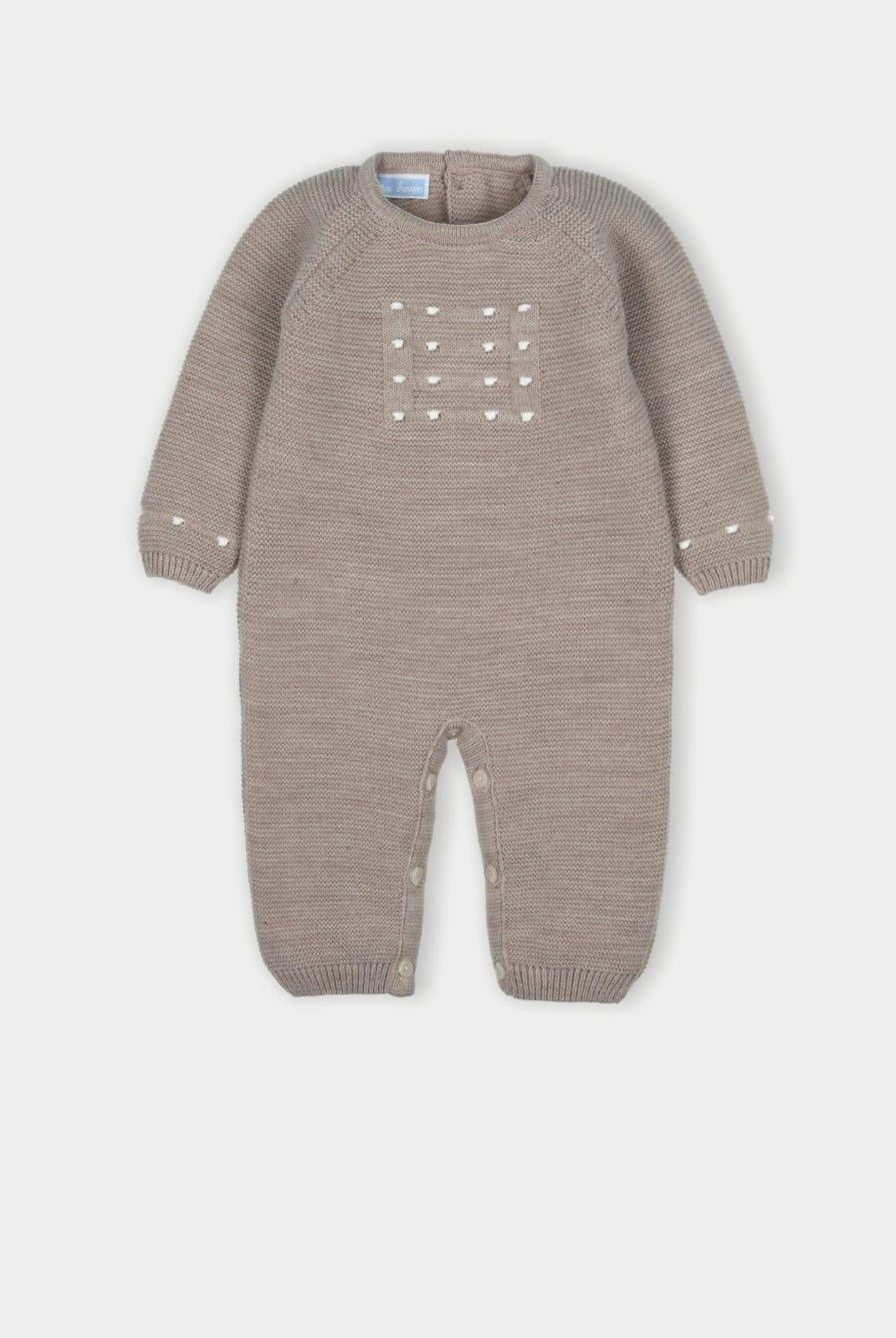 CLEARANCE SALE - Mac Ilusion - Baby Blue Knitted Romper Suit 9049 - Mariposa Children's Boutique