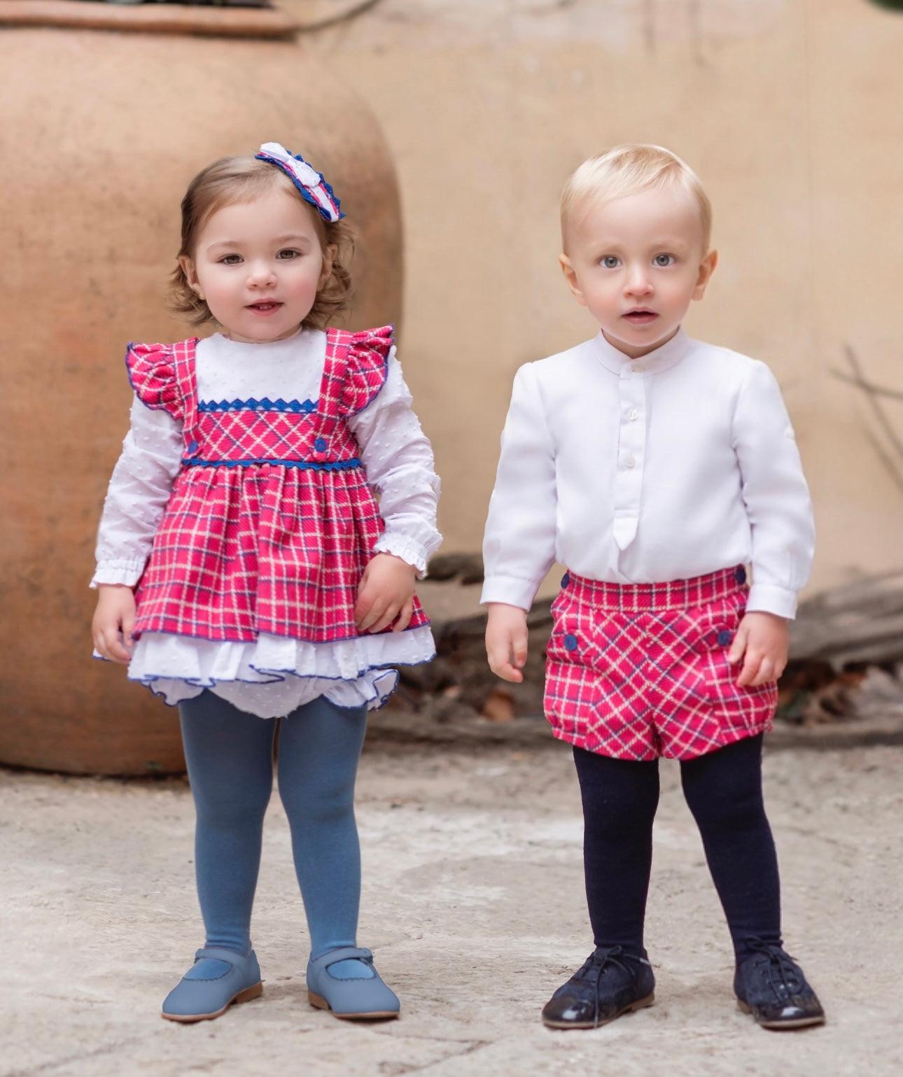 CLEARANCE SALE Miranda - Baby Girls Fuchsia Pink Dress & Knickers 138VB - Mariposa Children's Boutique