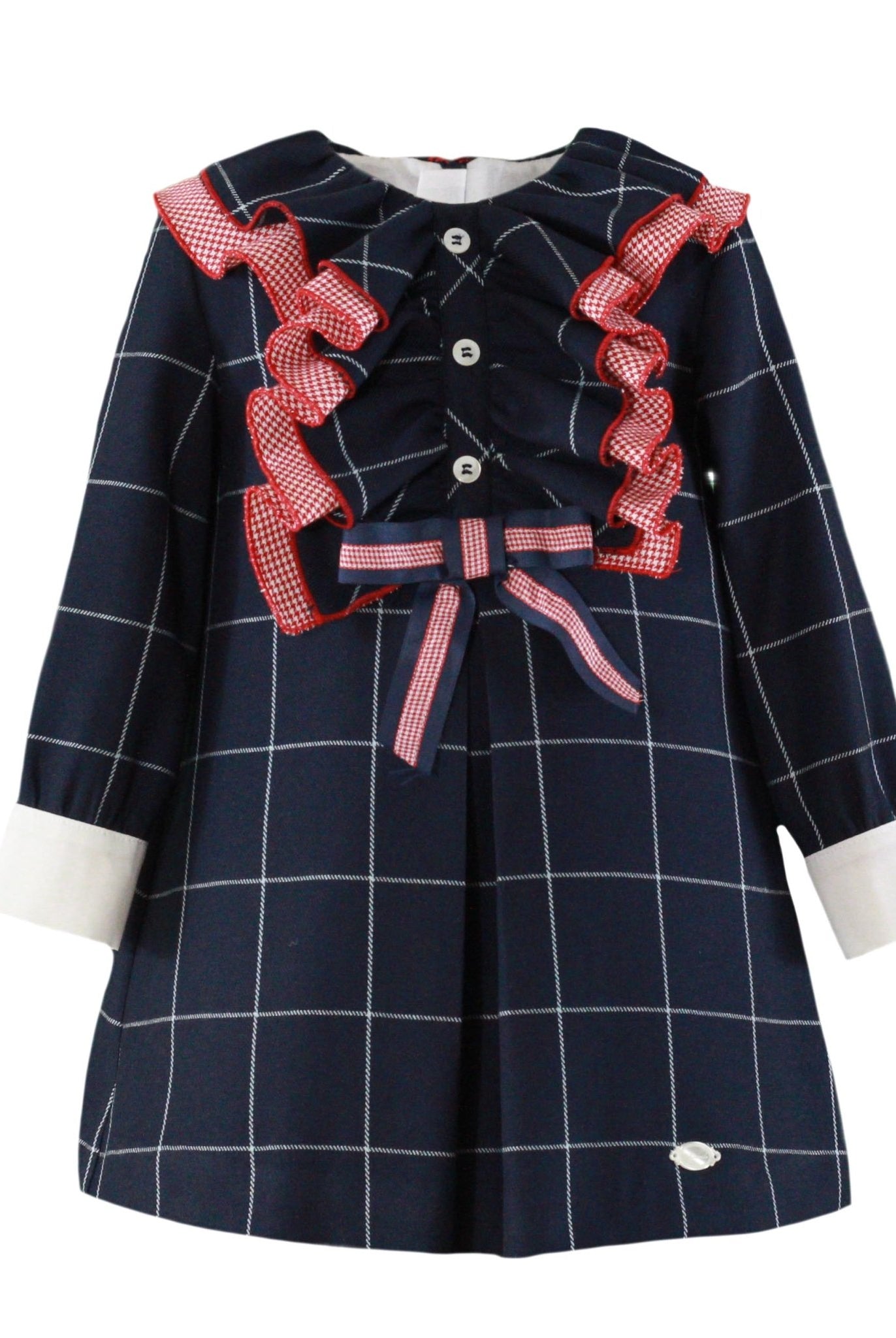 Clearance Sale Miranda - Girl's Navy & Red Dress