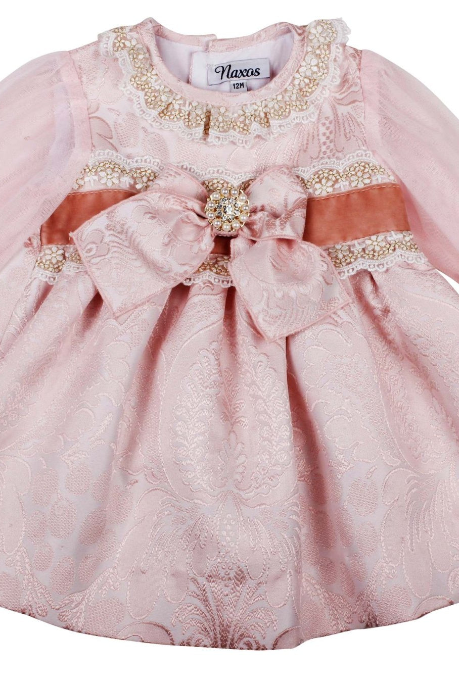 Clearance Sale Naxos - Girl's Pink Damask Dress