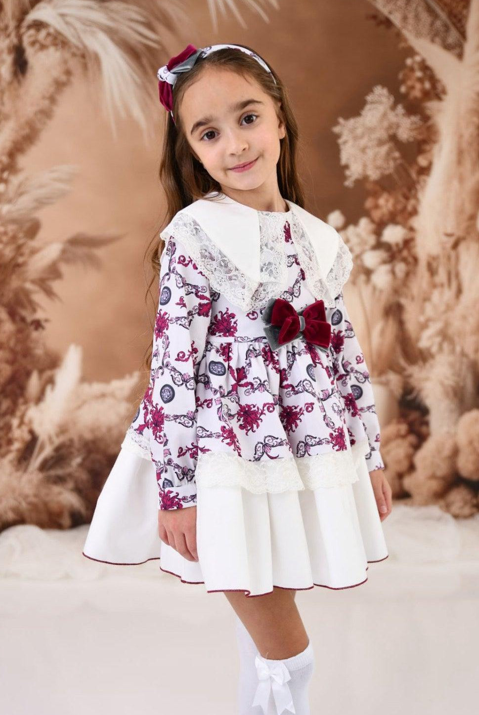 CLEARANCE SALE Rochy - Girls Moneda Coins Print Dress - Mariposa Children's Boutique