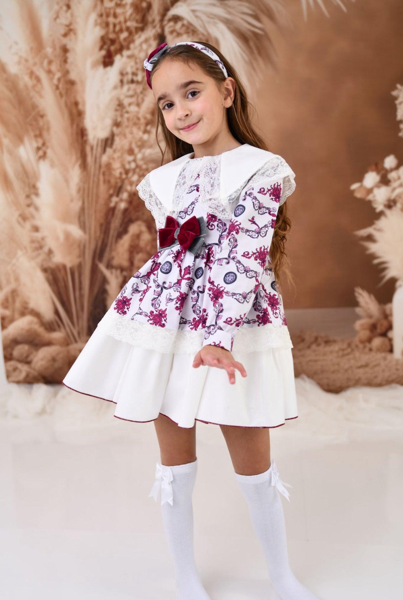 CLEARANCE SALE Rochy - Girls Moneda Coins Print Dress - Mariposa Children's Boutique