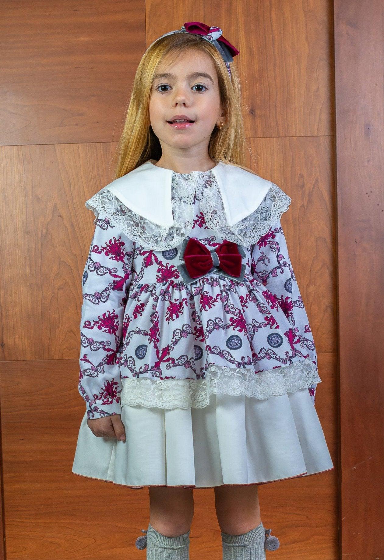 CLEARANCE SALE Rochy - Girls Moneda Coins Print Dress - Mariposa Children's Boutique