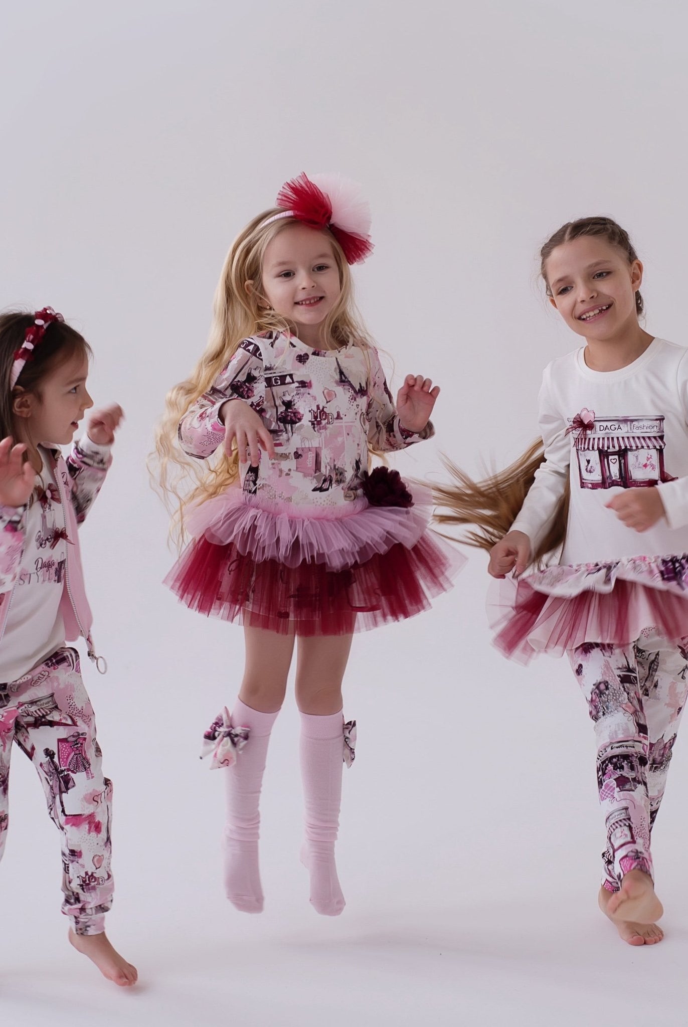 DAGA AW25 PRE - ORDER - Girls Fashion Street Pink & Burgundy Headpiece