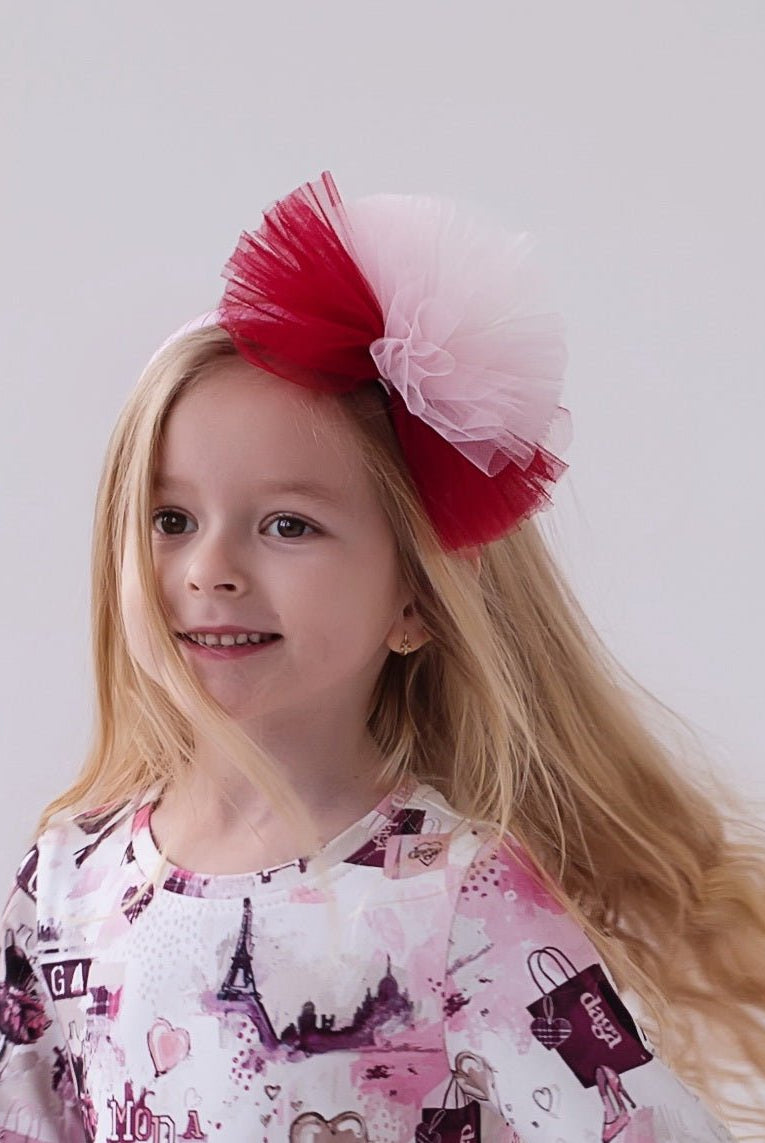 DAGA AW25 PRE - ORDER - Girls Fashion Street Pink & Red Headpiece