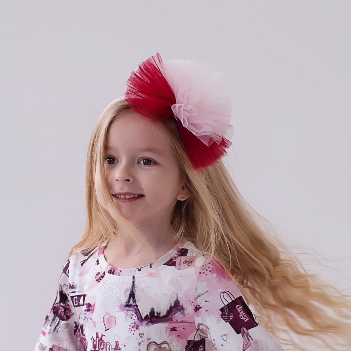 DAGA AW25 PRE - ORDER - Girls Fashion Street Pink & Red Headpiece