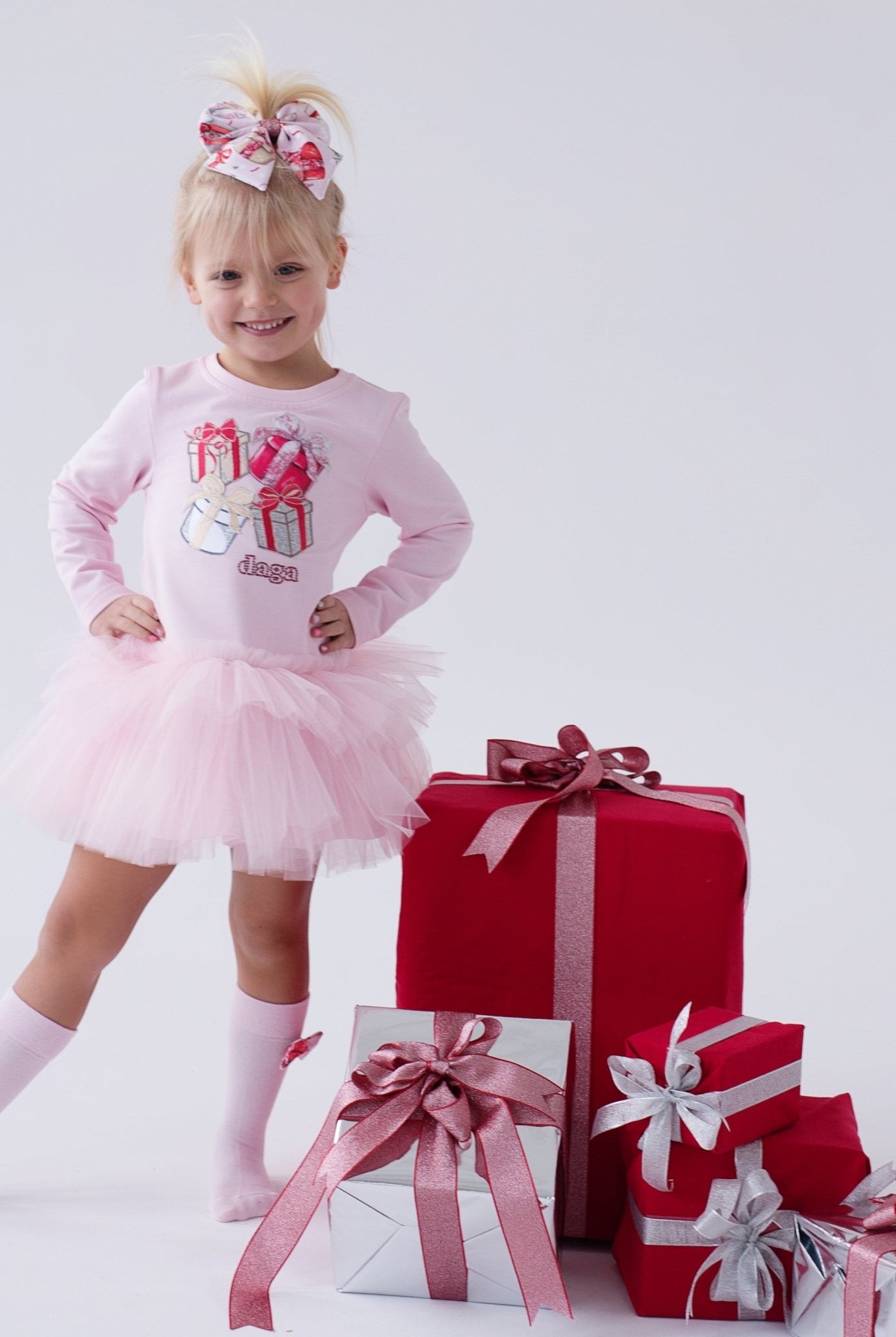 DAGA AW25 PRE - ORDER - Girls Magical Surprises Pink Tulle Hem Dress