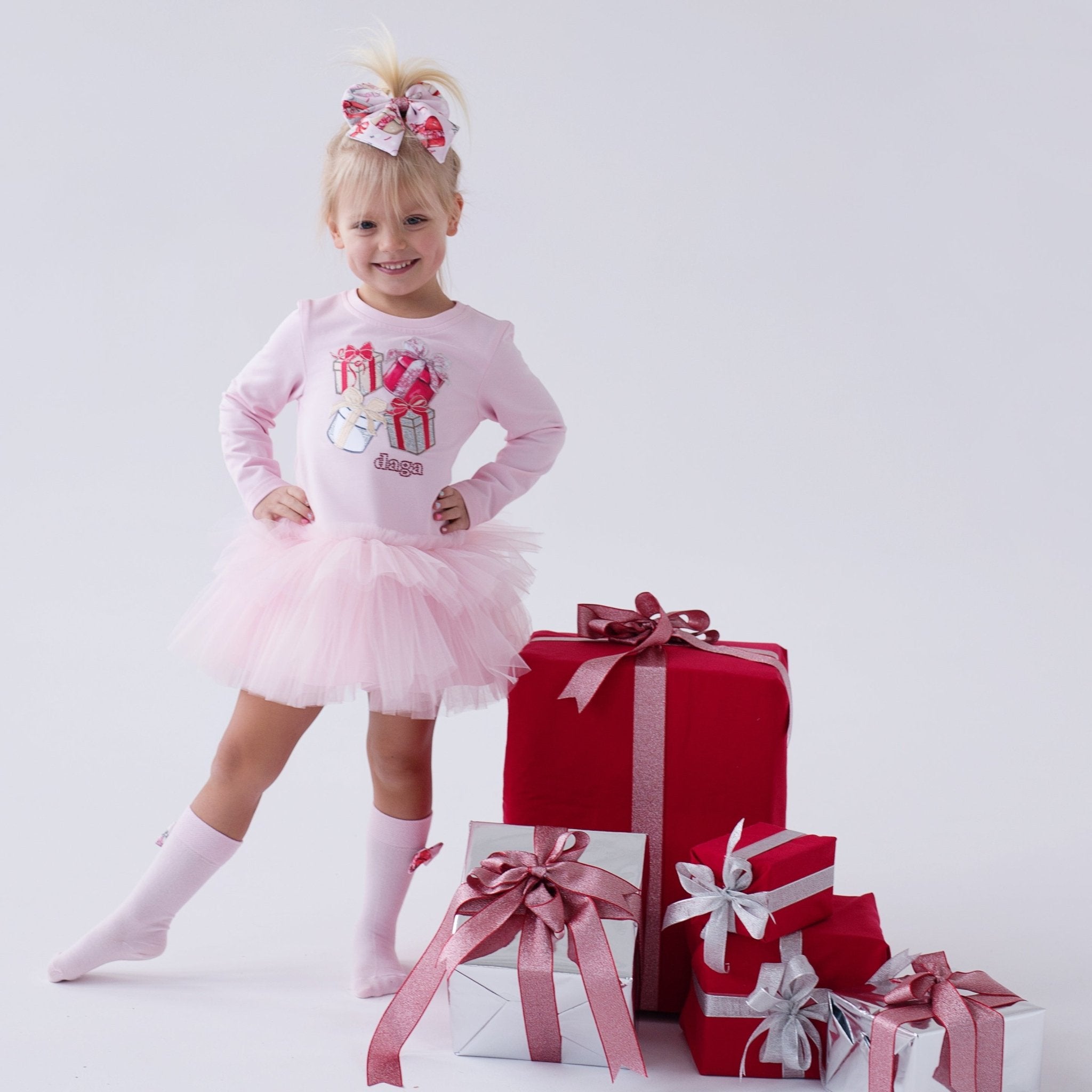 DAGA AW25 PRE - ORDER - Girls Magical Surprises Red Tulle Headpiece