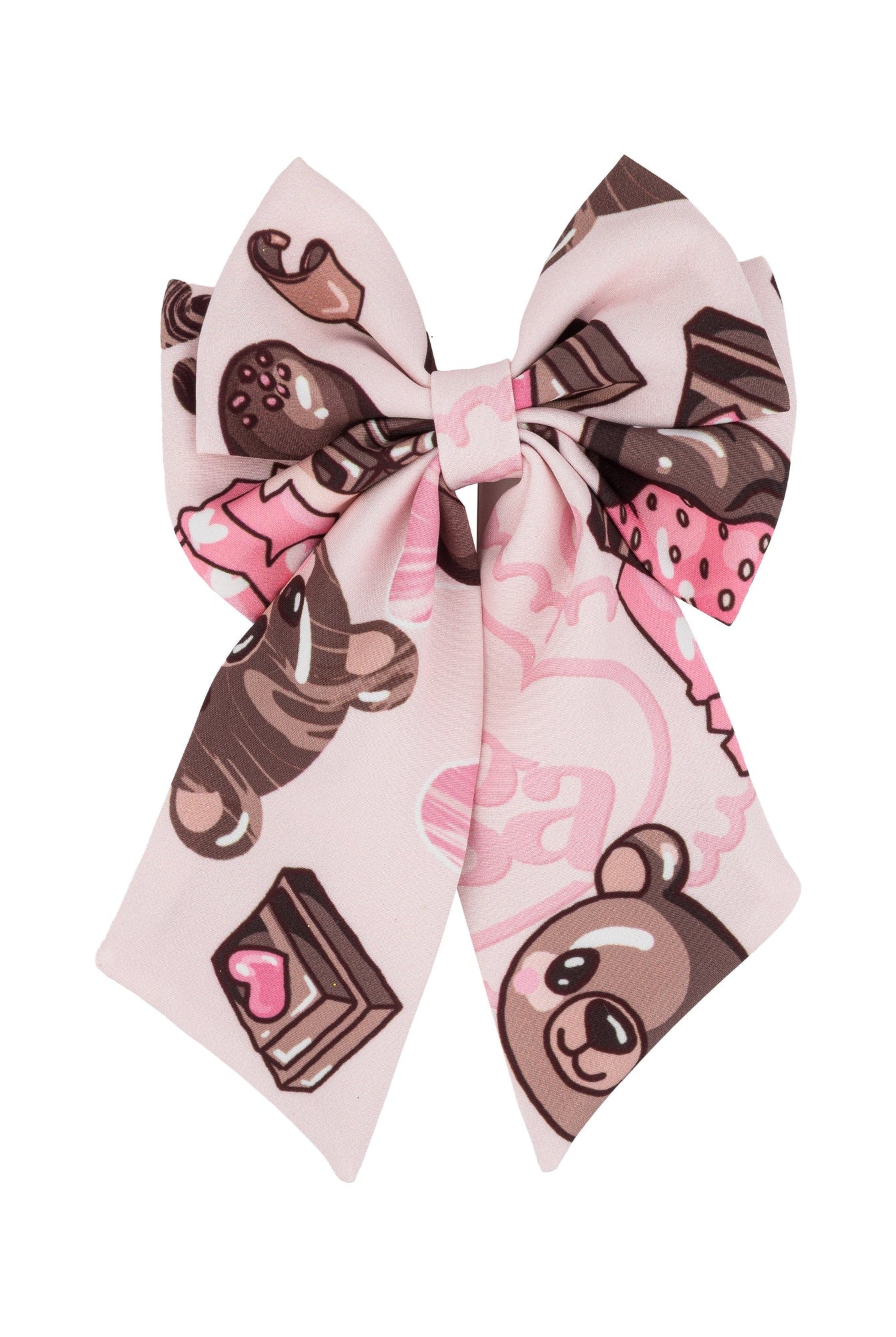 DAGA Girls Chocolate Teddy Hairbow | AW26 PRE-ORDER
