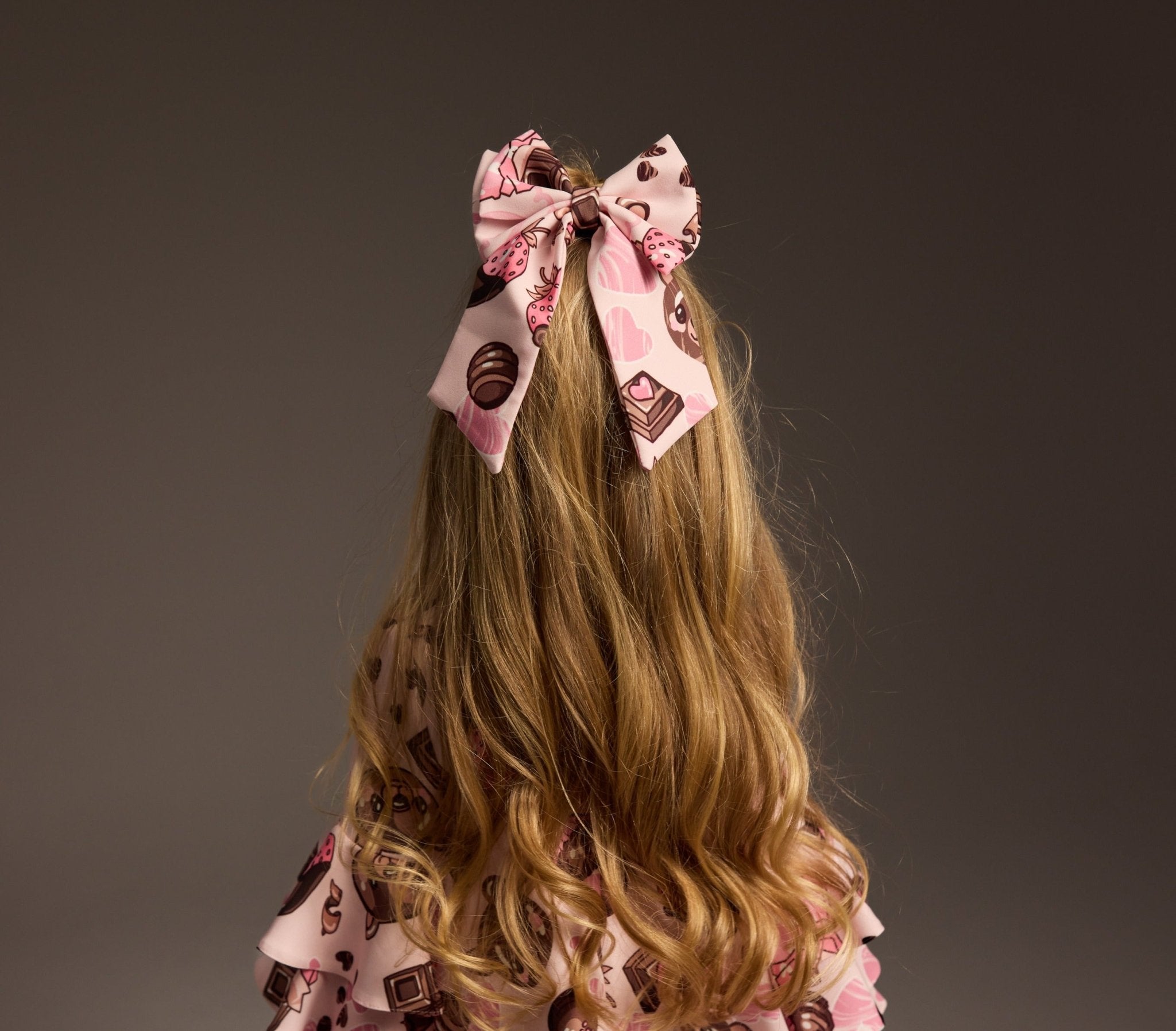 DAGA Girls Chocolate Teddy Hairbow | AW26 PRE-ORDER
