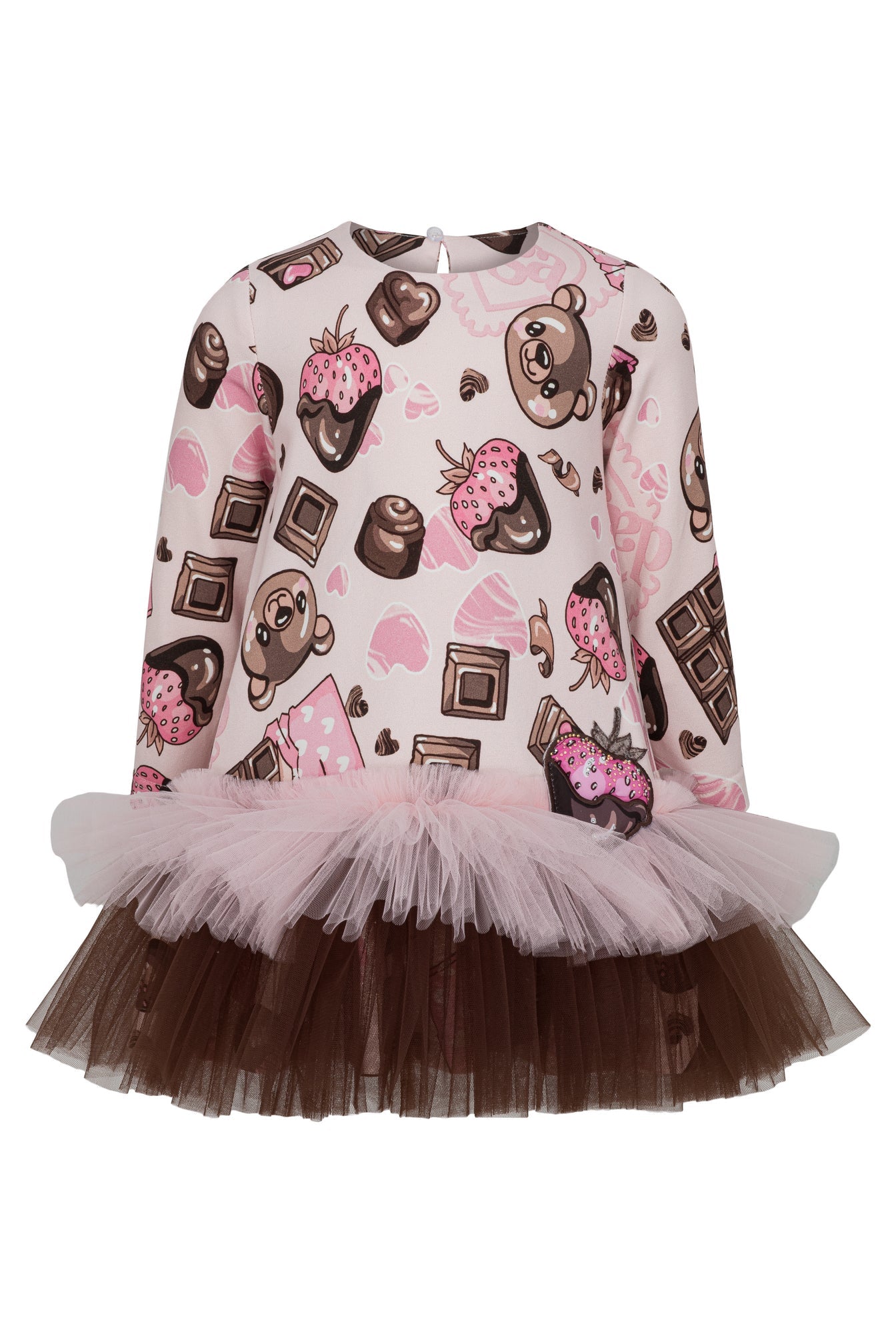 DAGA Girls Chocolate Teddy Tulle Dress | AW26 PRE-ORDER