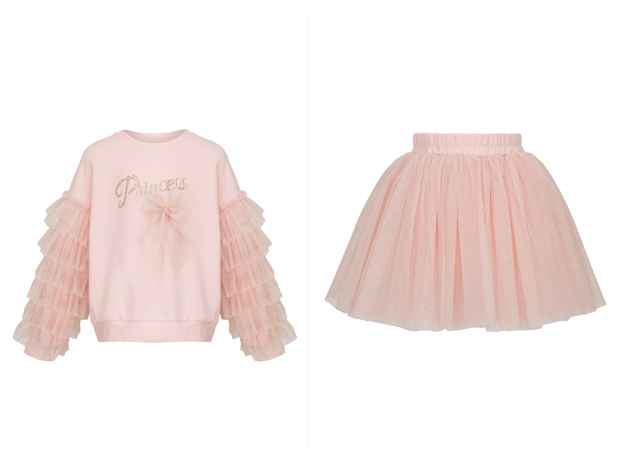 DAGA Girls Sparkle Blush Knee High Bow Socks | AW26 PRE-ORDER