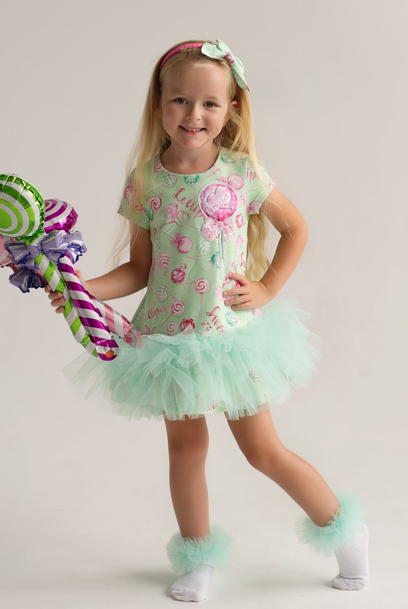 DAGA SS25 - Girls More Sugar Tulle Hem Dress - Mariposa Children's Boutique