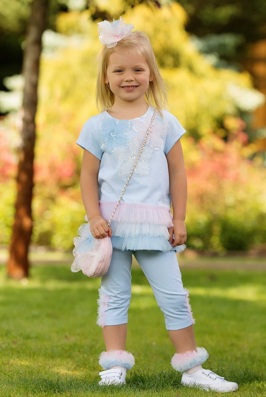 DAGA SS26 PRE - ORDER - Girls Ceremony Pink & Blue Tulle Headpiece