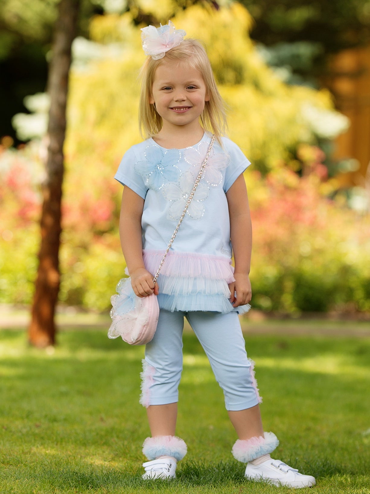 DAGA SS26 PRE - ORDER - Girls Ceremony Pink & Blue Tulle Headpiece